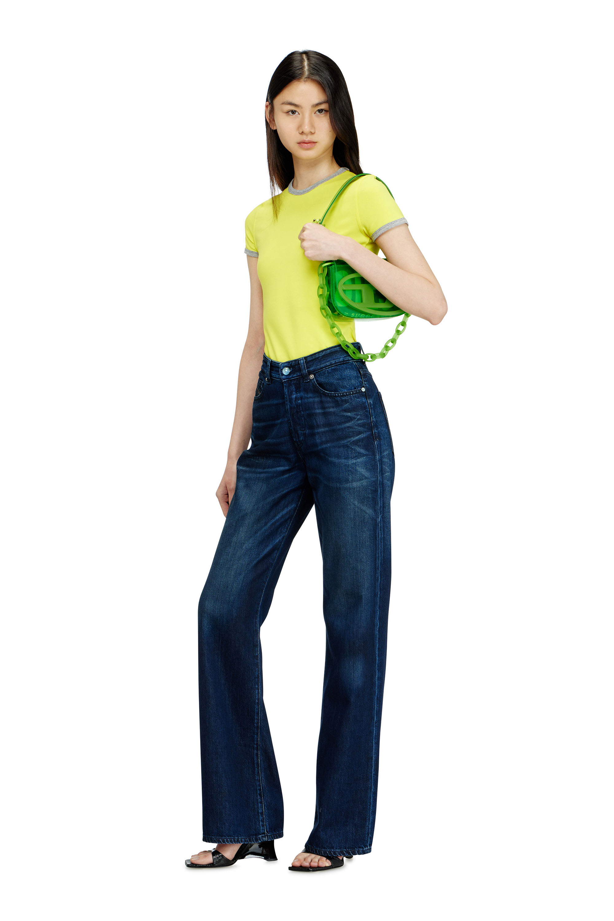 Diesel - 1DR, 1DR-Borsa a spalla iconica in TPU trasparente Donna in Verde - 2