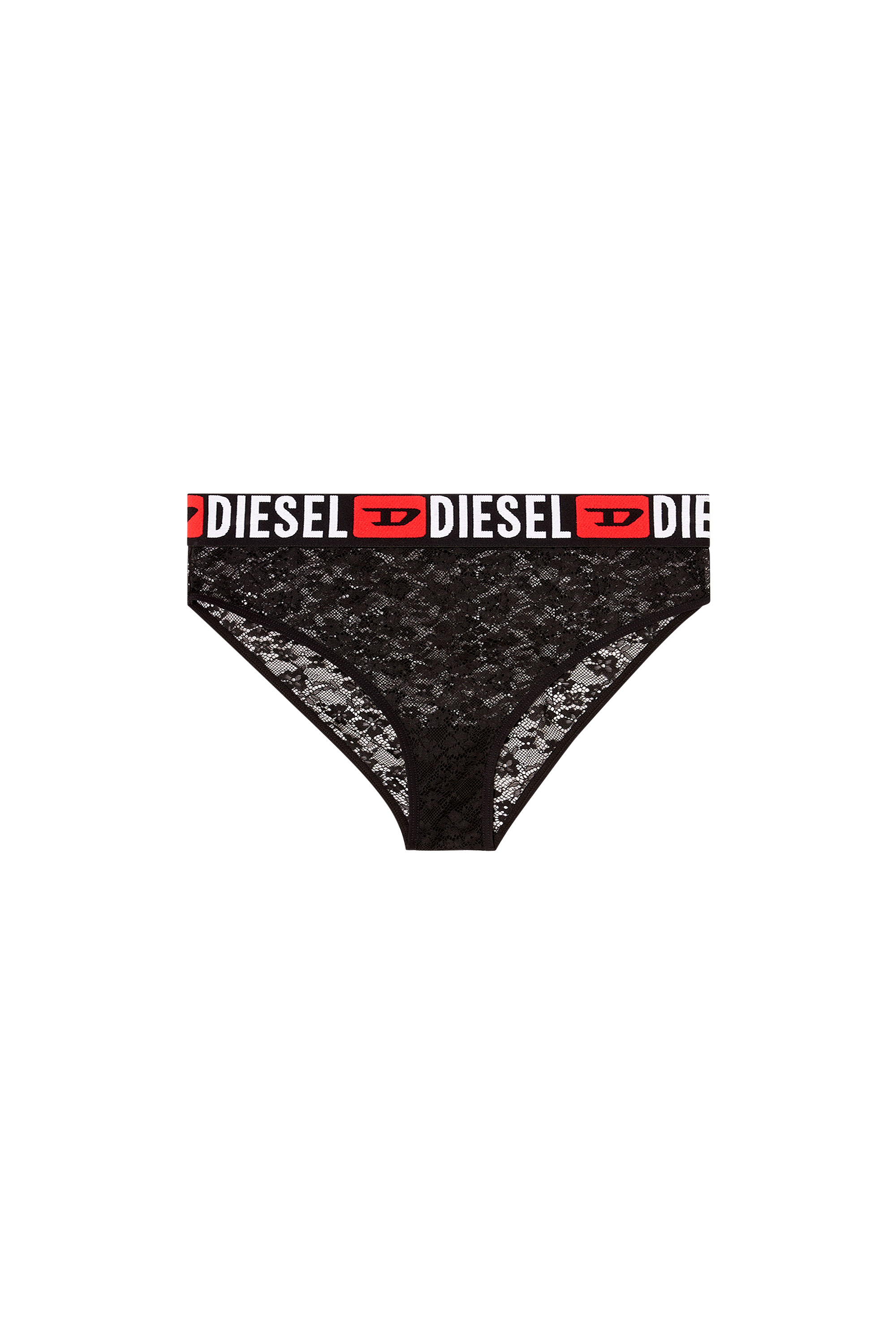 Diesel - SAM-D-CORE, Slip in pizzo di nylon con logo Diesel Donna in Nero - 3