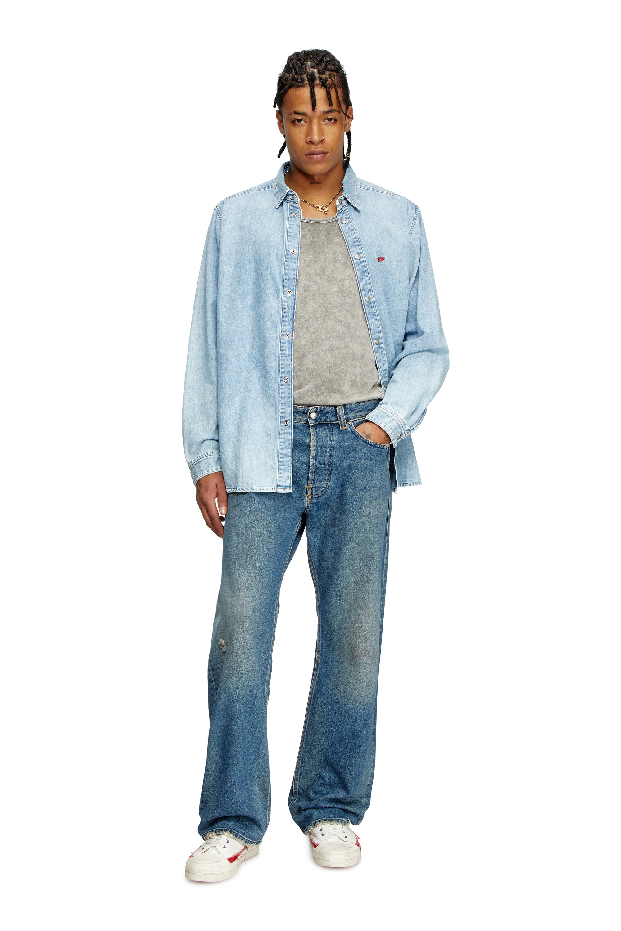 Diesel - Relaxed Jeans 1980 D-Eeper 09J79 Uomo, Blu medio - Image 1