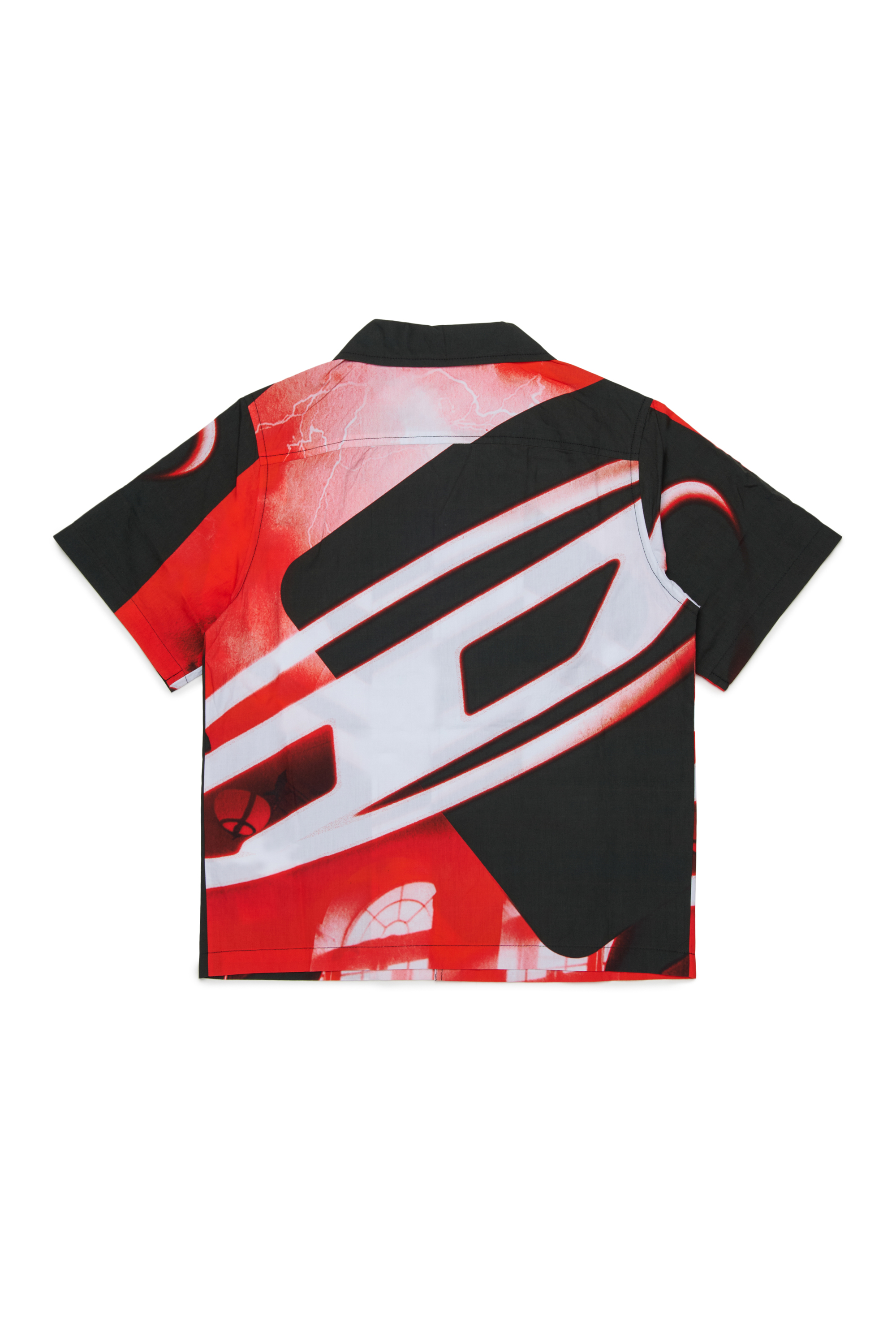 Diesel - MCIOND, Camicia in cotone con stampa sfocata all-over Uomo in Nero - 2