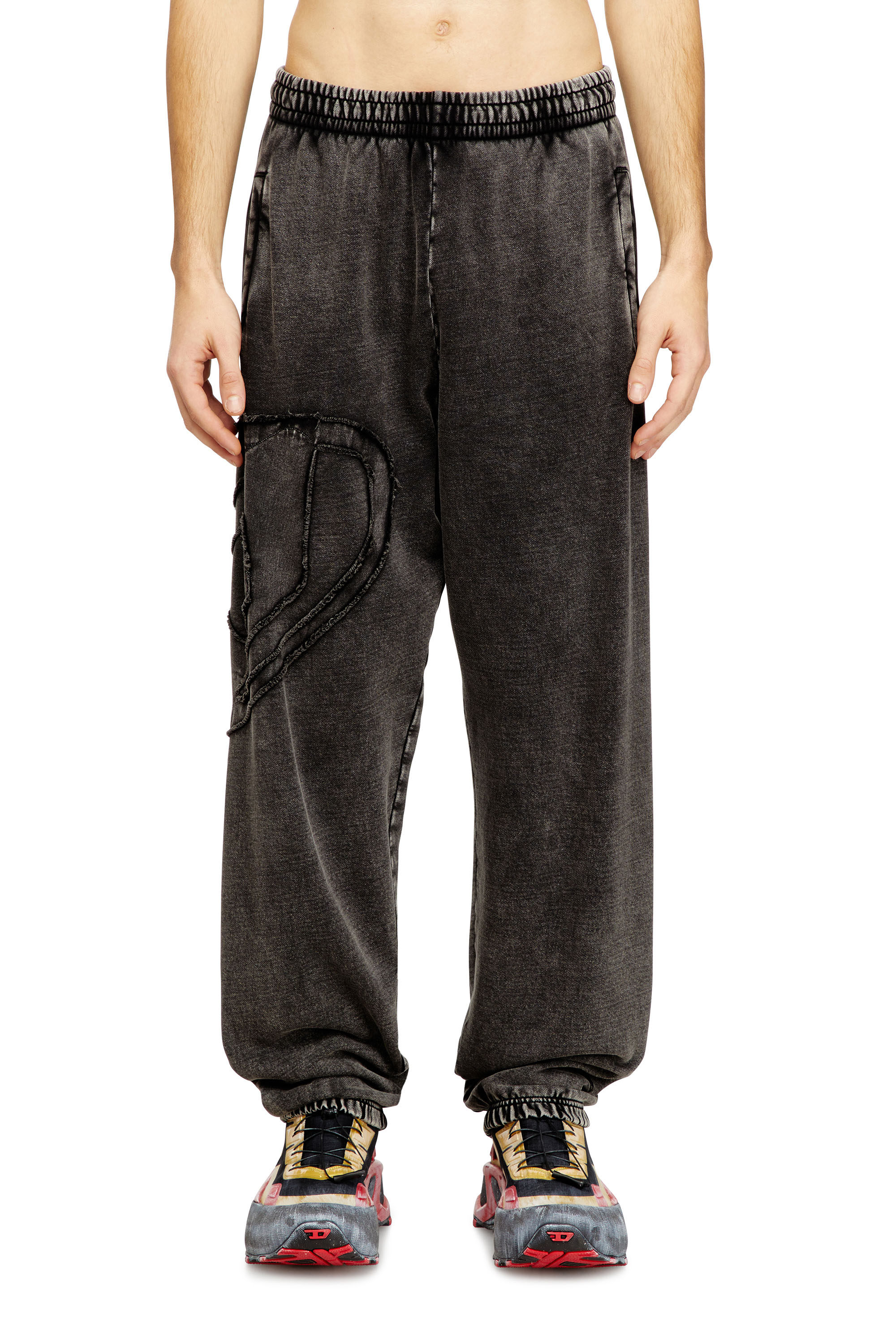 Diesel - P-MARKY-DEN, Pantaloni da tuta in cotone biologico con patch Oval D Uomo in ToBeDefined - 1