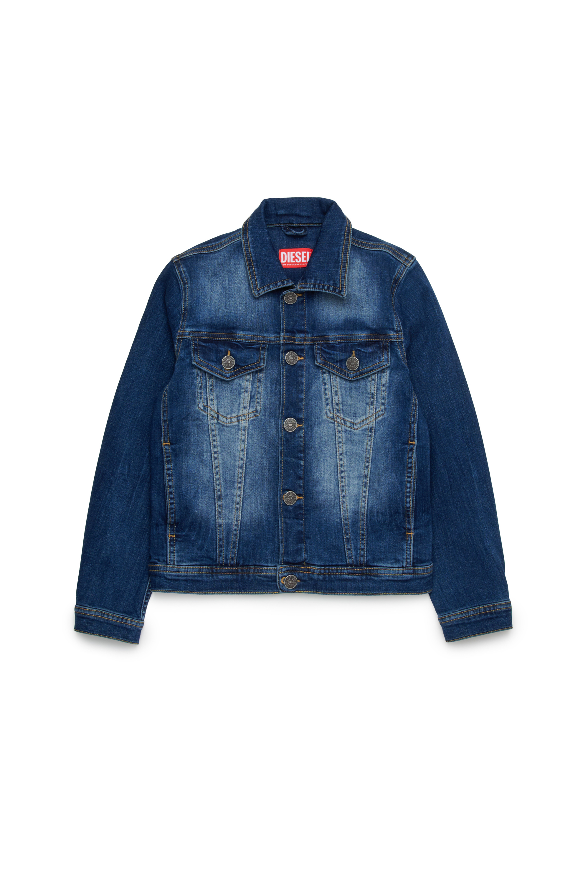 Diesel - JNHILL, Giacca trucker in denim rip&repair Uomo in Blu - 1