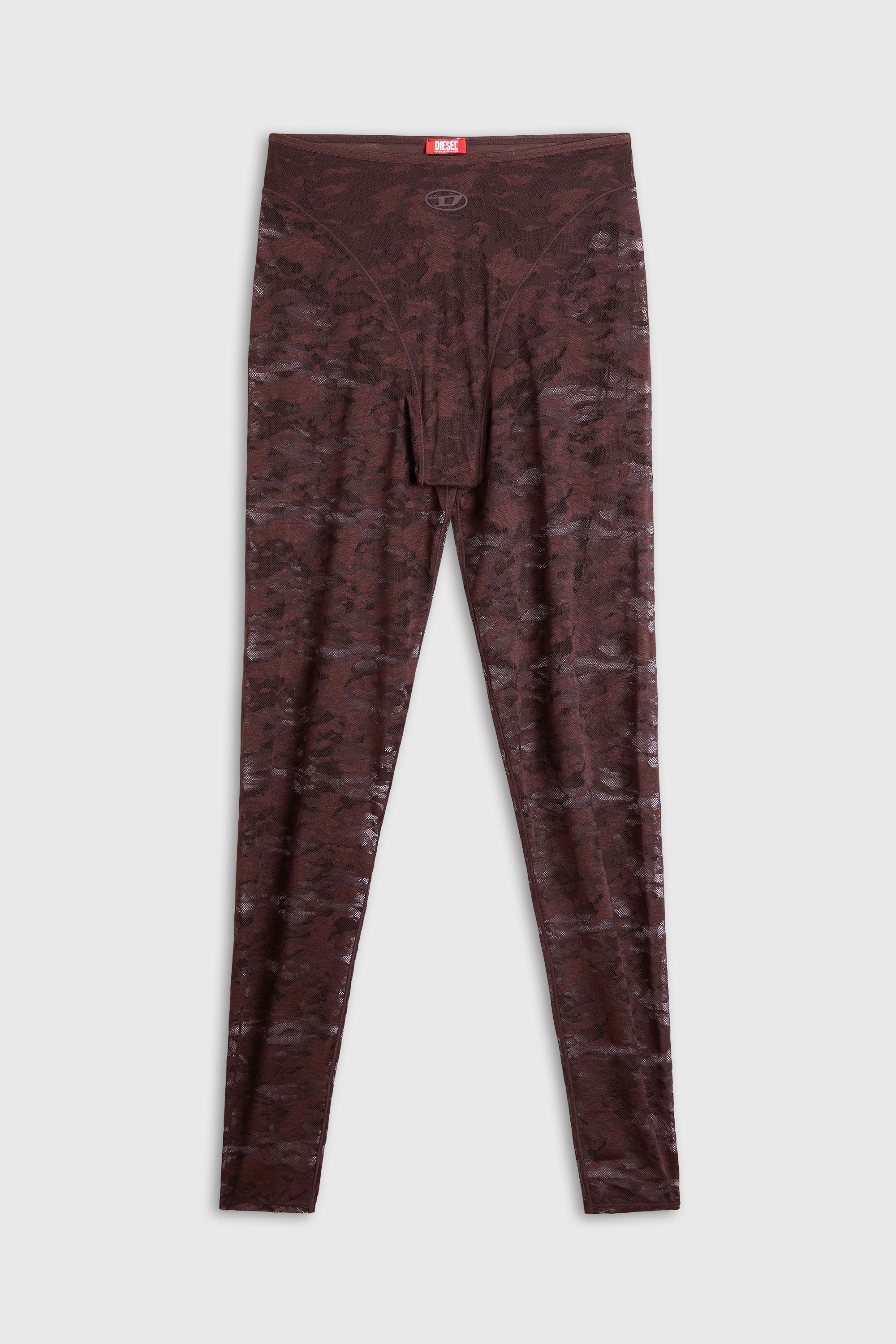 Diesel - HAYLEY-UTLT, Leggings in nylon pizzo camouflage Donna in Marrone - 2
