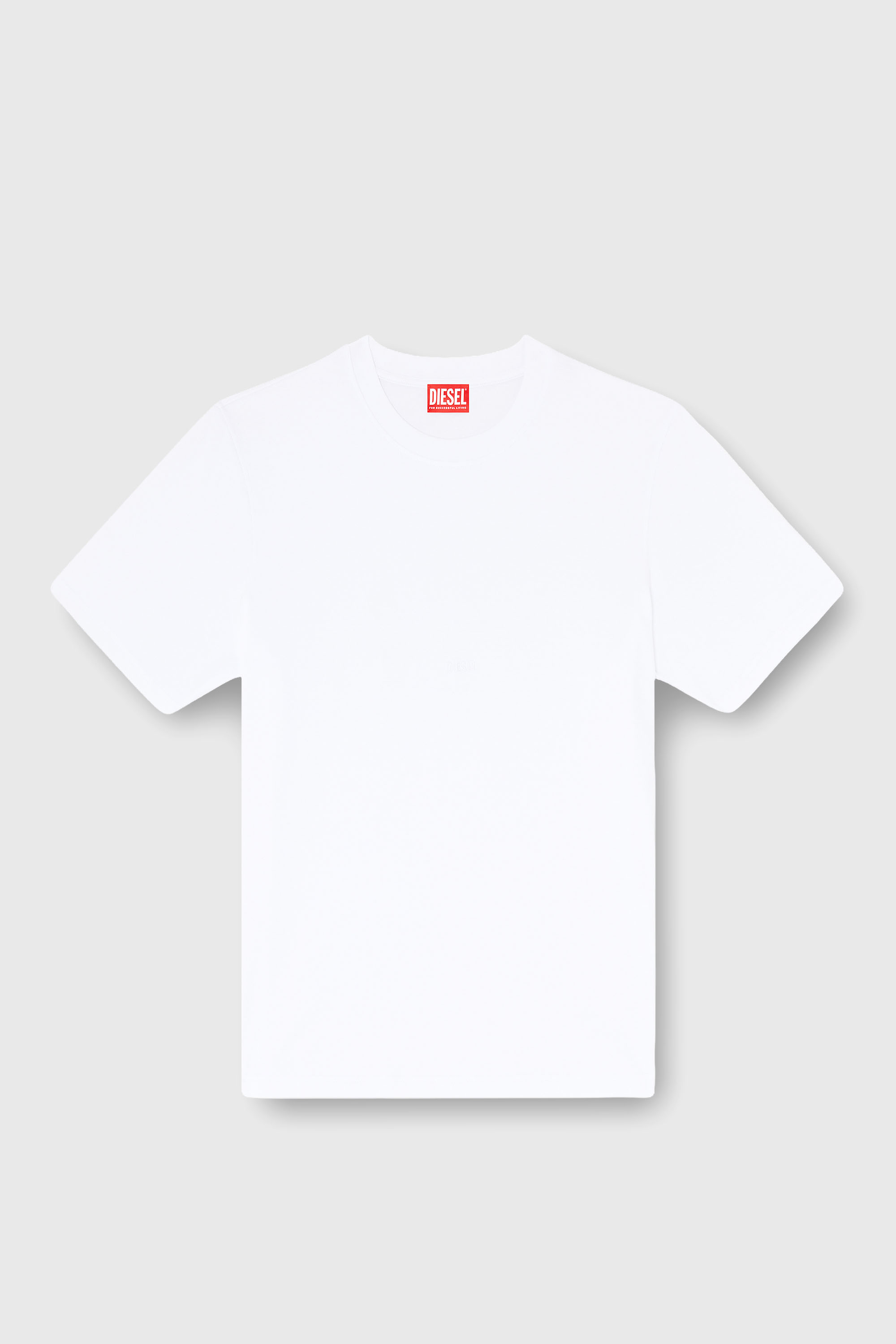 Diesel - T-ADJUST-AA2, T-shirt in interlock di cotone con ricamo logo Uomo in Bianco - 2