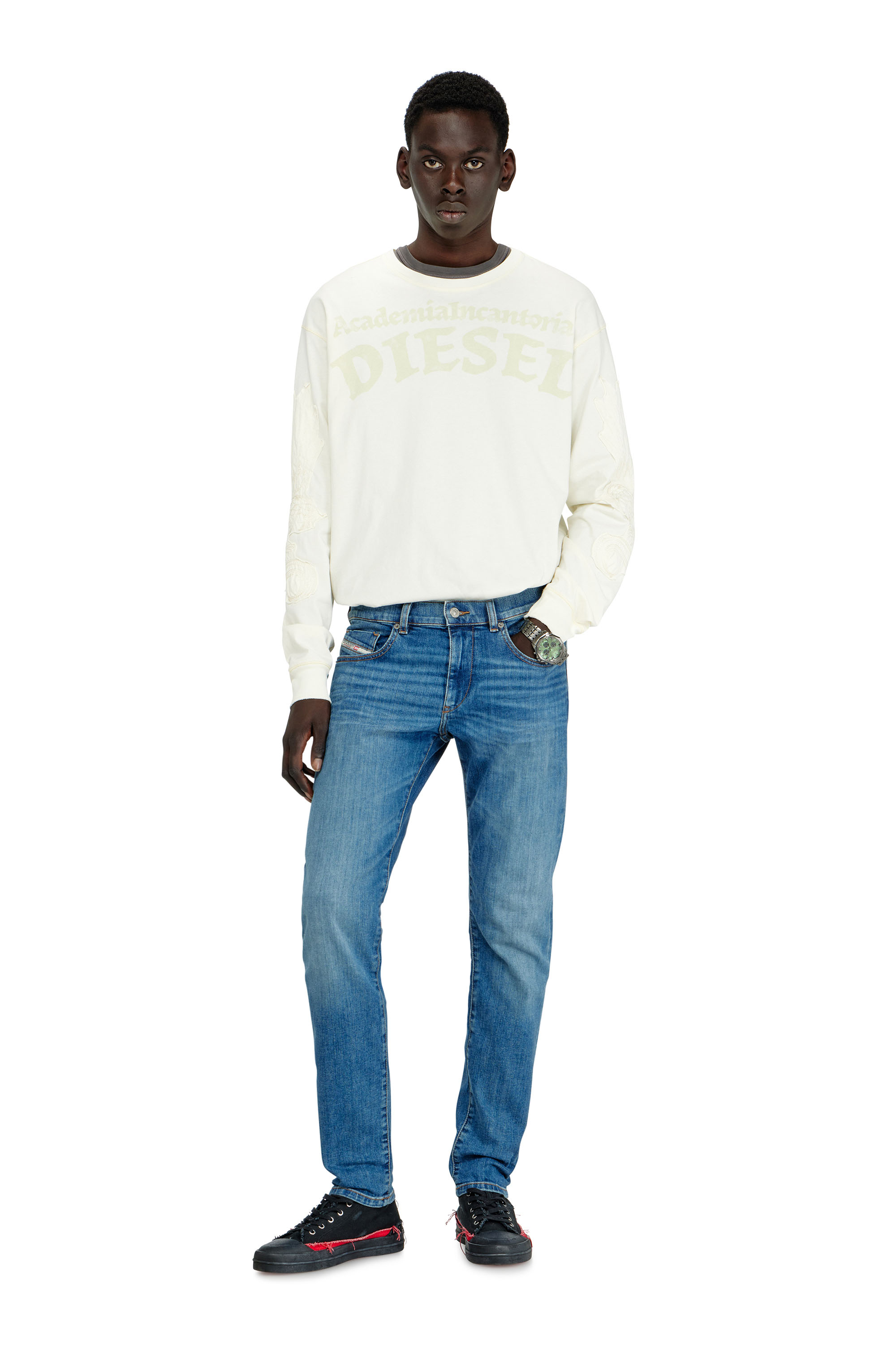 Diesel - Slim Jeans 2019 D-Strukt 0KIAL Uomo, Blu Chiaro - Image 1