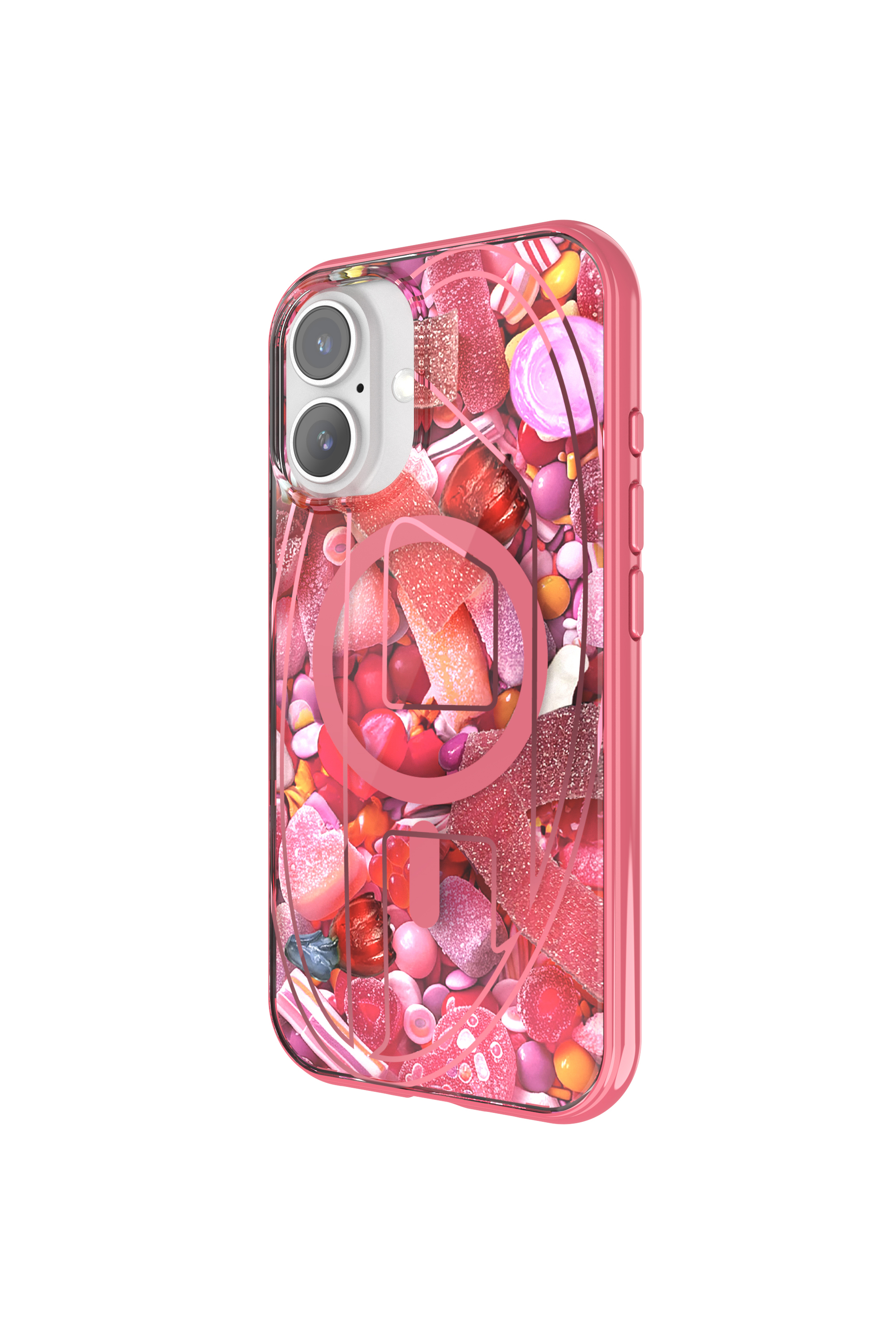 Diesel - 60249 AOP CASE, Custodia Oval D con MagSafe iPhone 16 Unisex in Rosa - 2