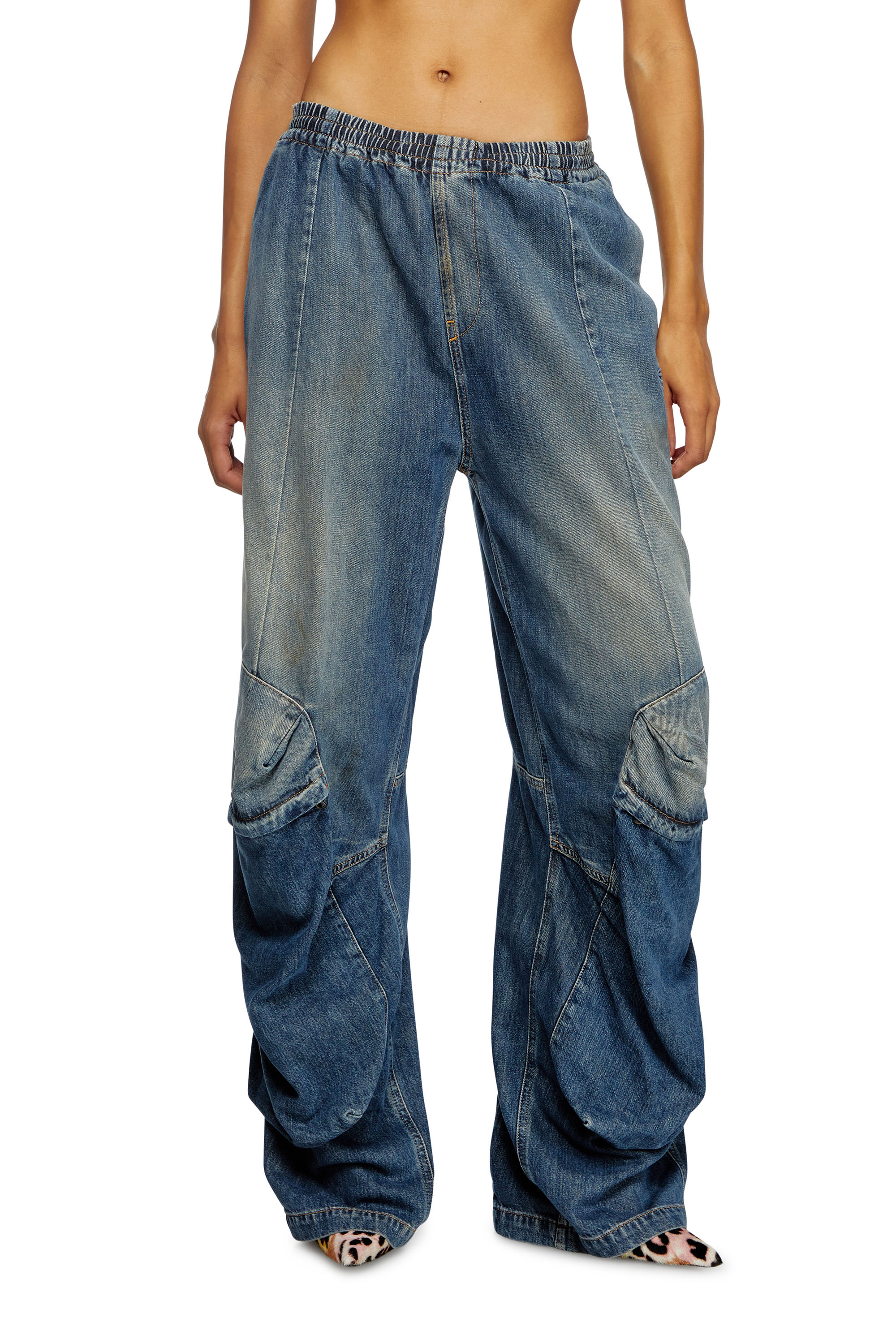 Diesel - Relaxed Jeans D-Para 09L14 Unisex, Blu medio - Image 5