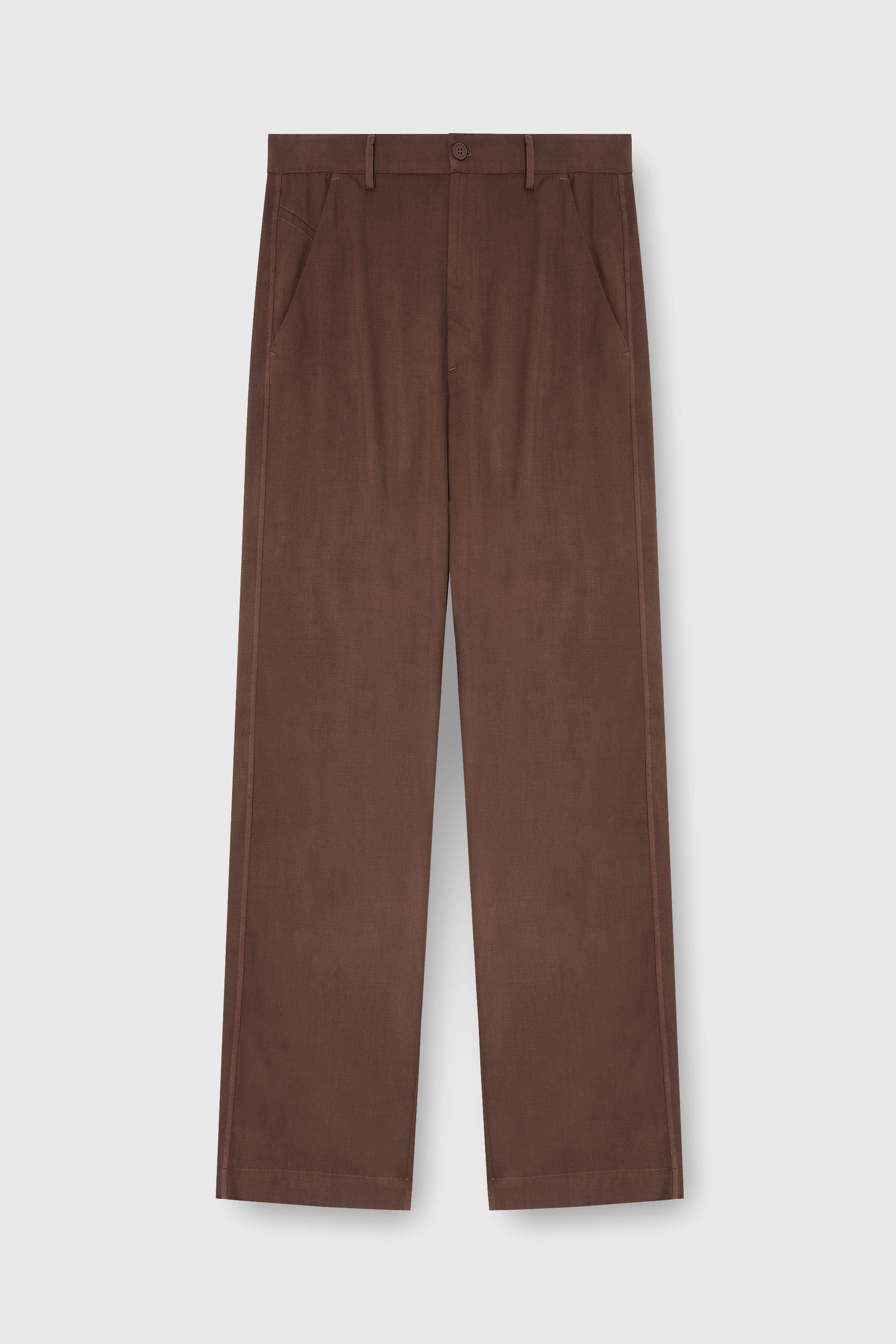 Diesel - P-HANT-CHINO-AECB, Pantaloni chino in lana stretch leggera Uomo in Marrone - 2