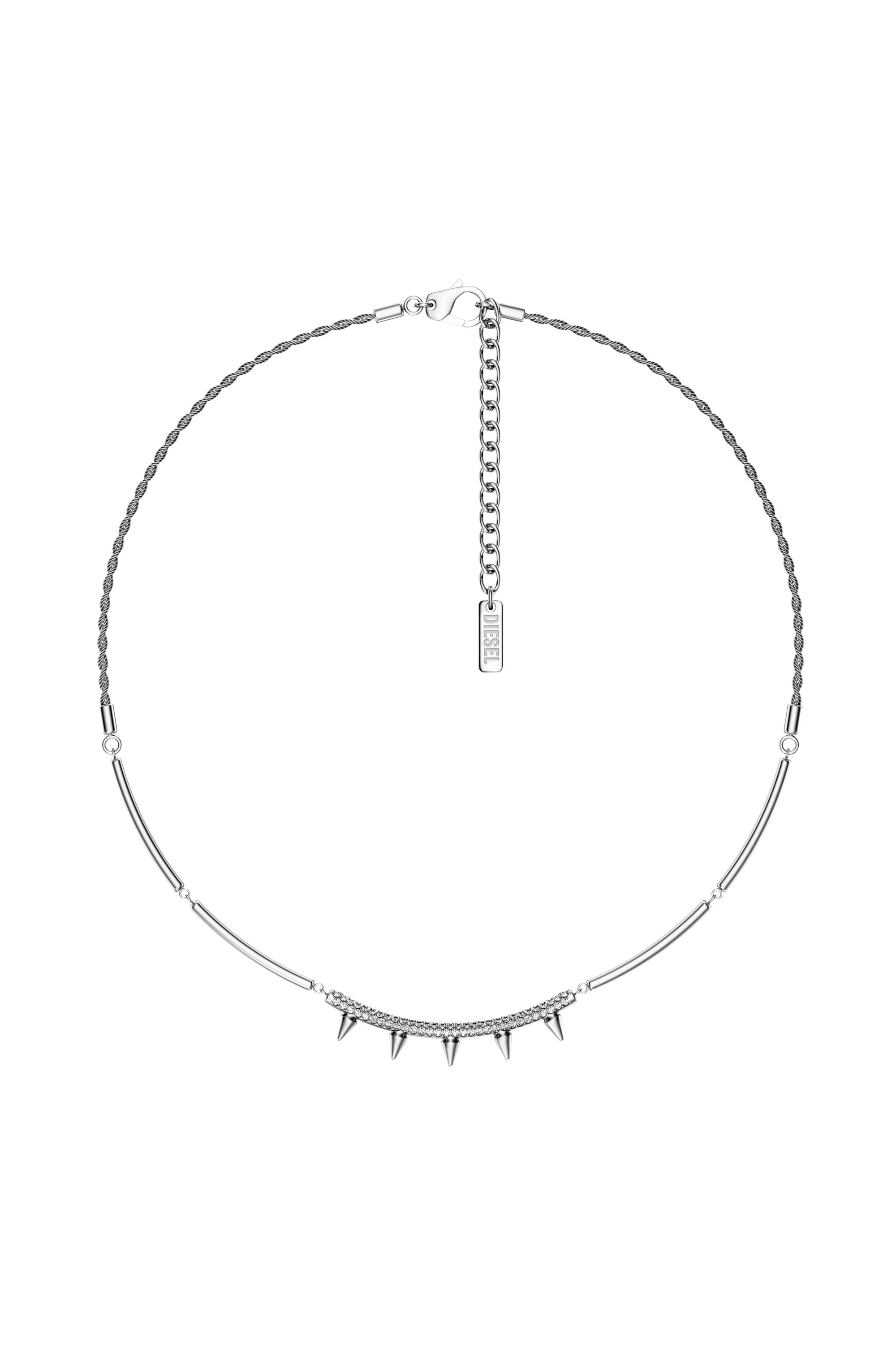 Diesel - DX1724040, Collana a catena in acciaio inox Unisex in Argento - 1