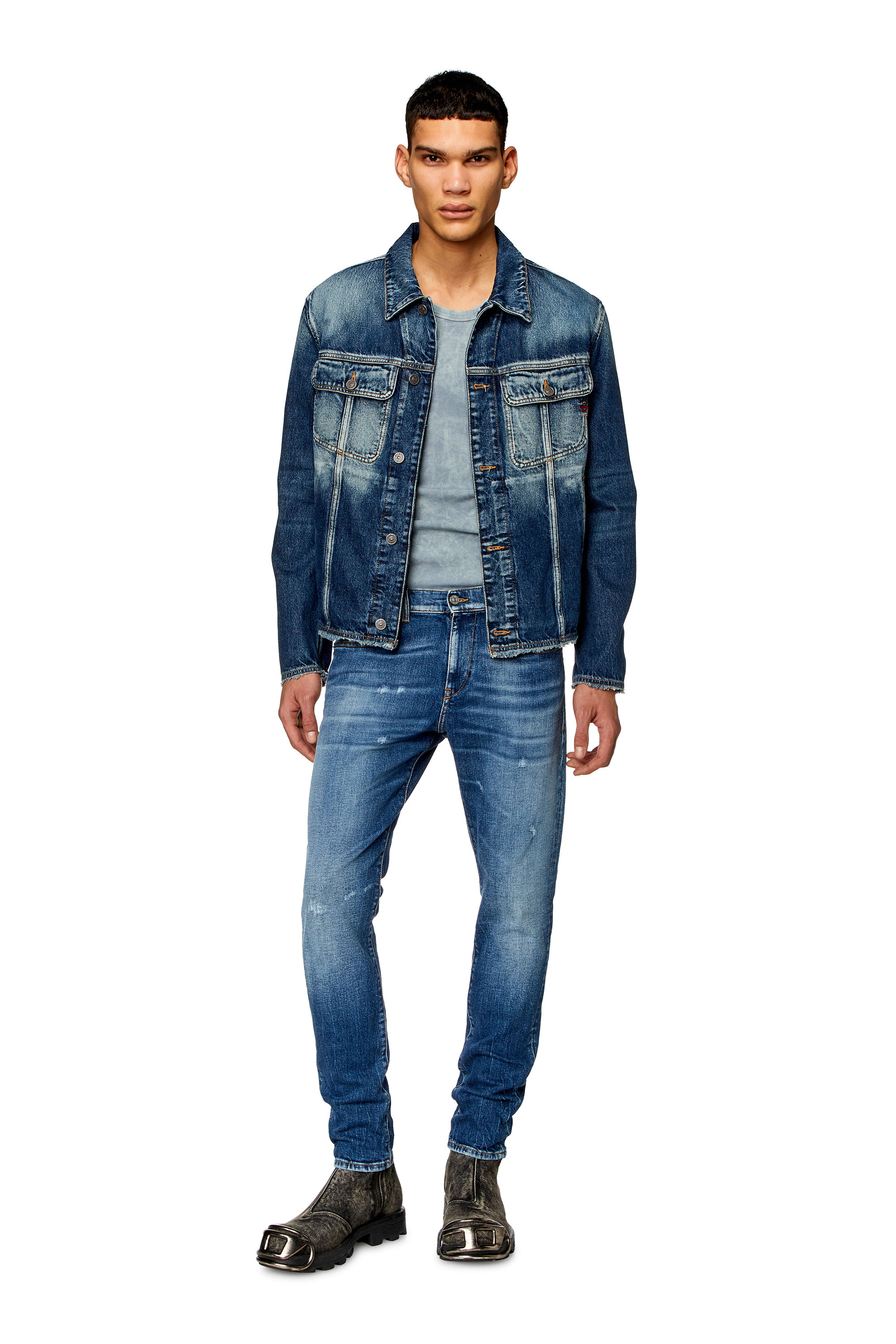 Diesel - Slim Jeans 2019 D-Strukt 007T3, Blu medio - Image 4