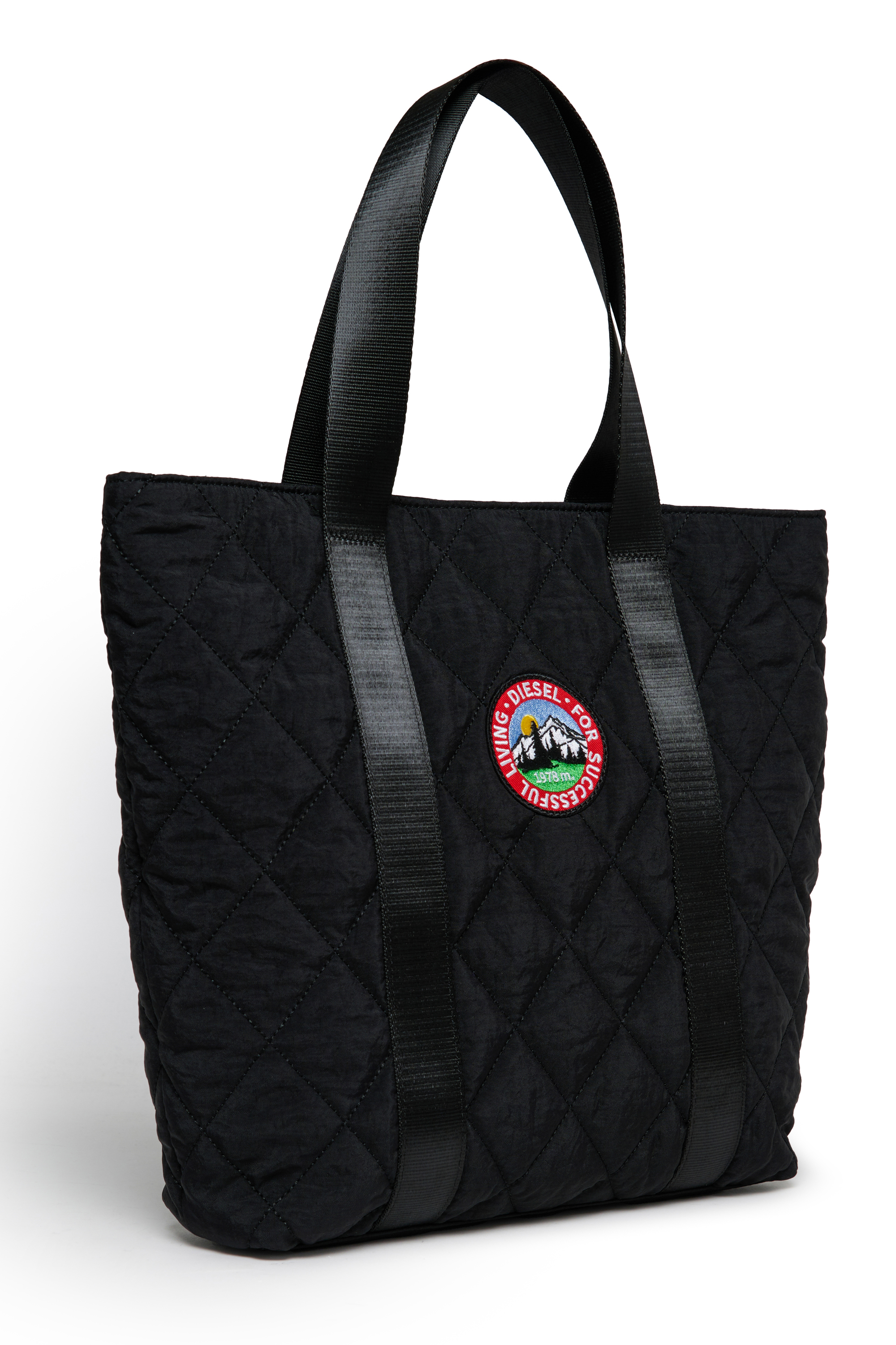 Diesel - WMONTY, WMONTY - Tote bag in nylon trapuntato Donna in Nero - 3