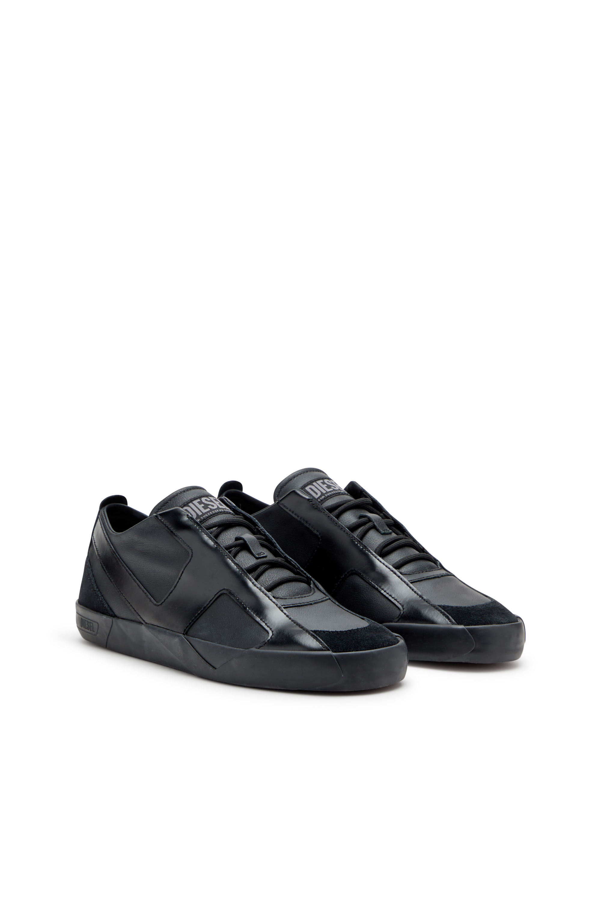 Diesel - S-SLANTE-D LOW, Sneakers in pelle e suede con logo D Uomo in ToBeDefined - 2
