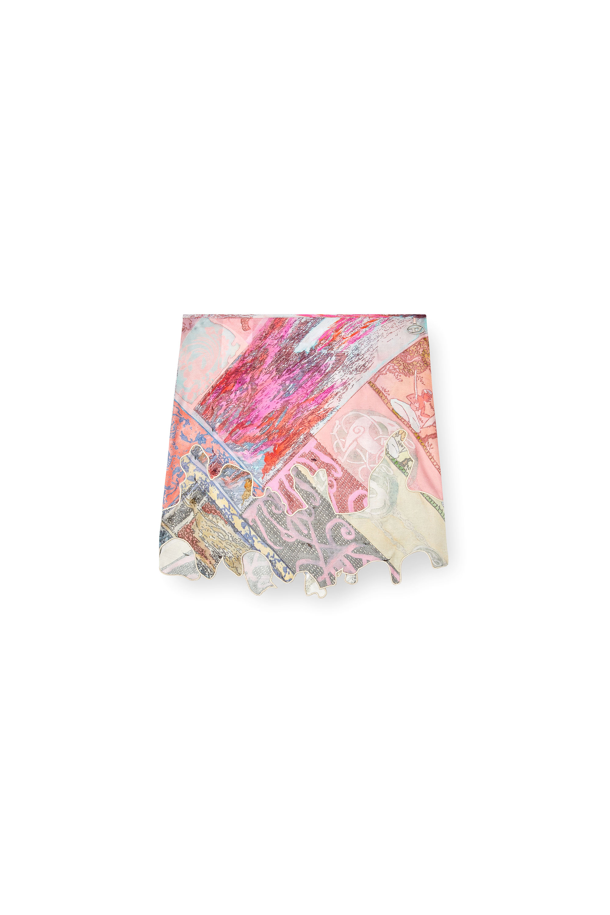 Diesel - O-DARE, Gonna corta in viscosa con stampa araldica Donna in Rosa - 3
