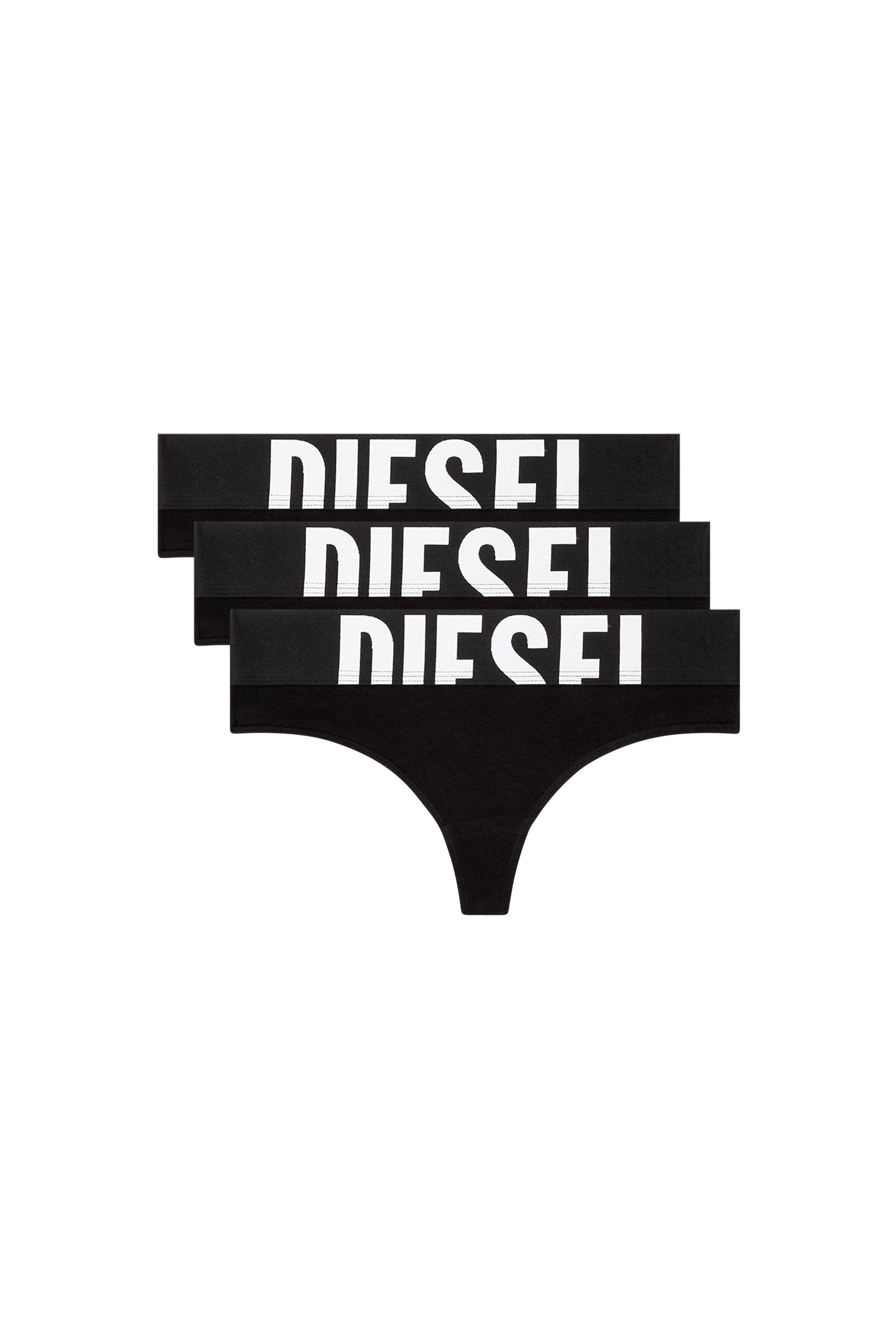 Diesel - UFST-STARS-THREEPACK, Set da tre perizoma con logo tagliato Donna in Nero - 2