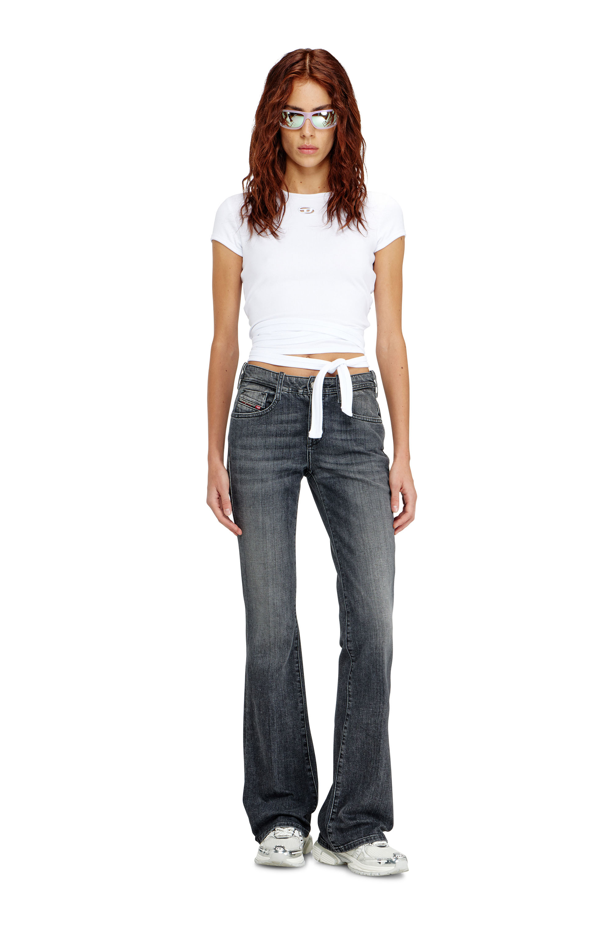 Diesel - Bootcut Jeans 1969 D-Ebbey 09K98 Donna, Nero/Grigio scuro - Image 2