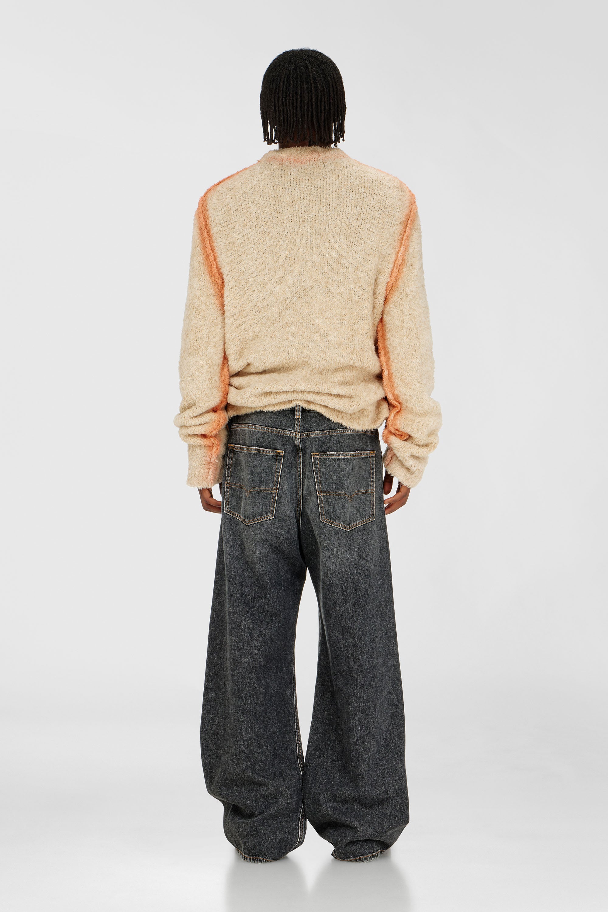 Diesel - Relaxed Jeans D-Rise 007DN Uomo, Nero/Grigio scuro - Image 3