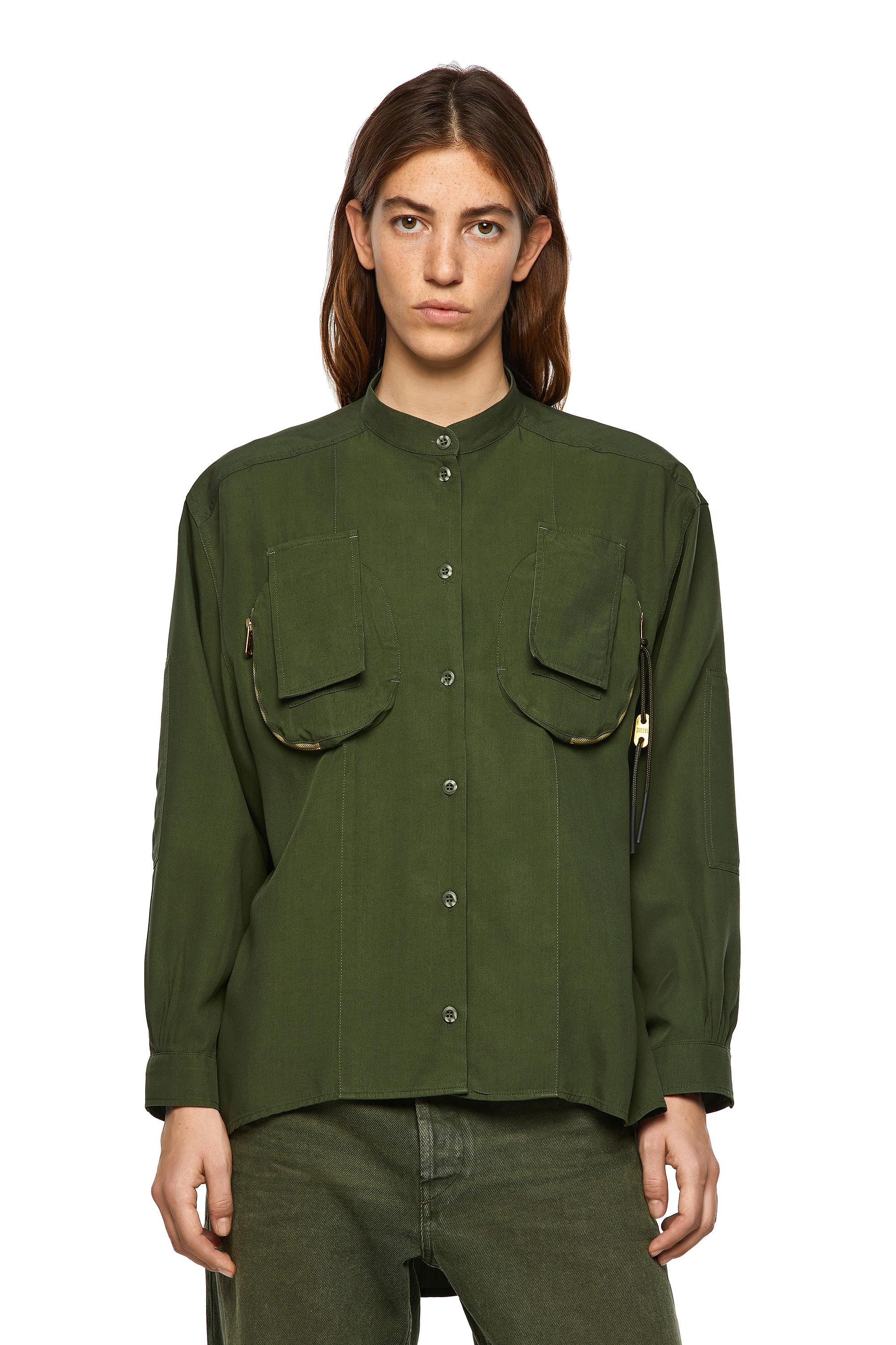 C-EILEEN, Verde Oliva - Camicie