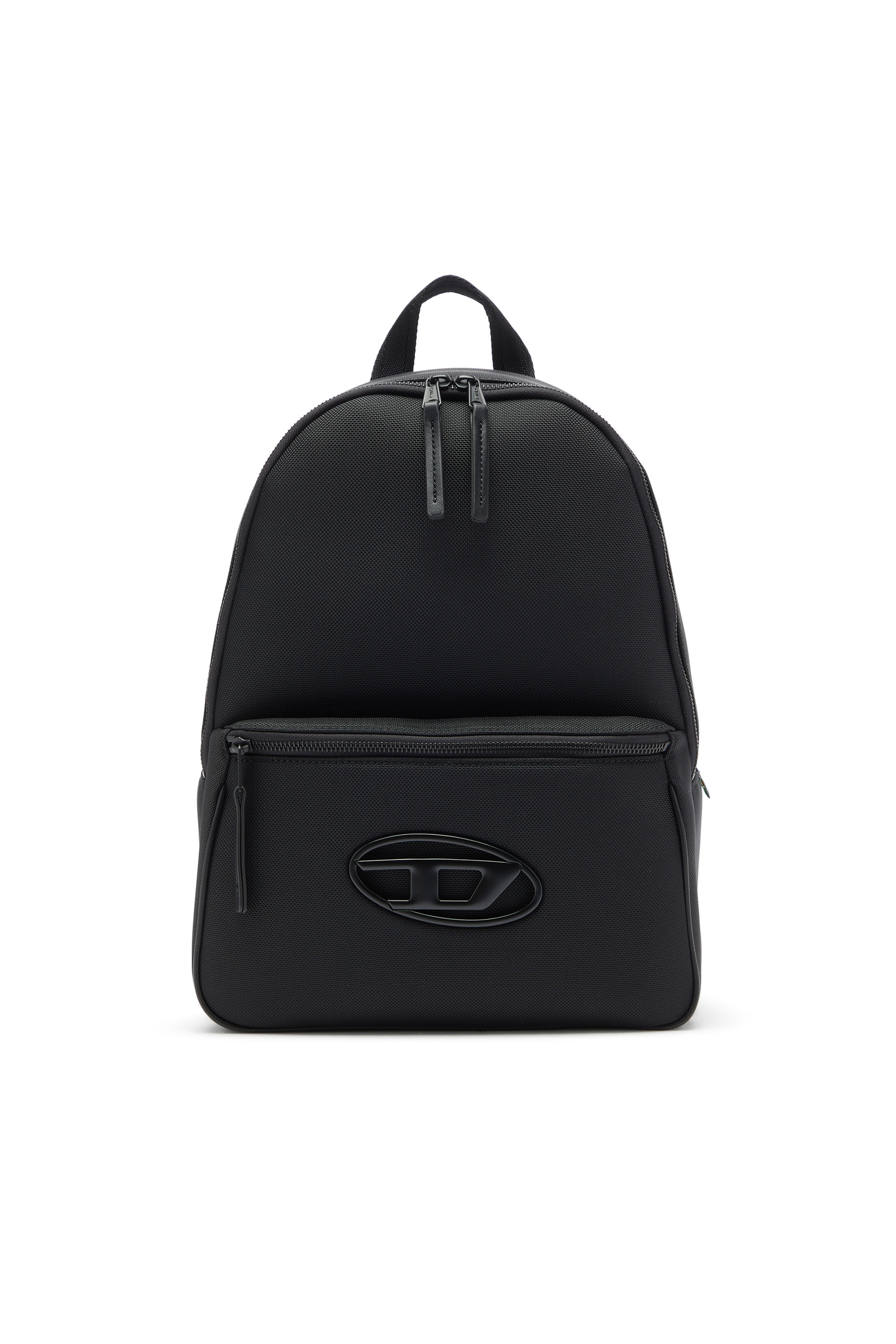 Diesel - HOLI-D BACKPACK M, Holi-D - Zaino in nylon con Logo Oval D Unisex in Nero - 1
