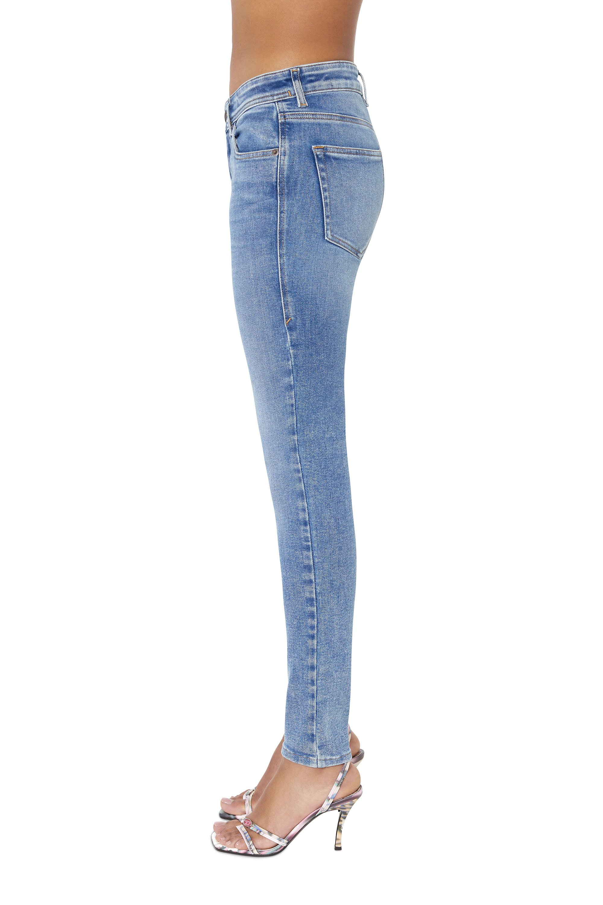 Diesel - Super skinny Jeans 2017 Slandy 09D62, Blu medio - Image 5