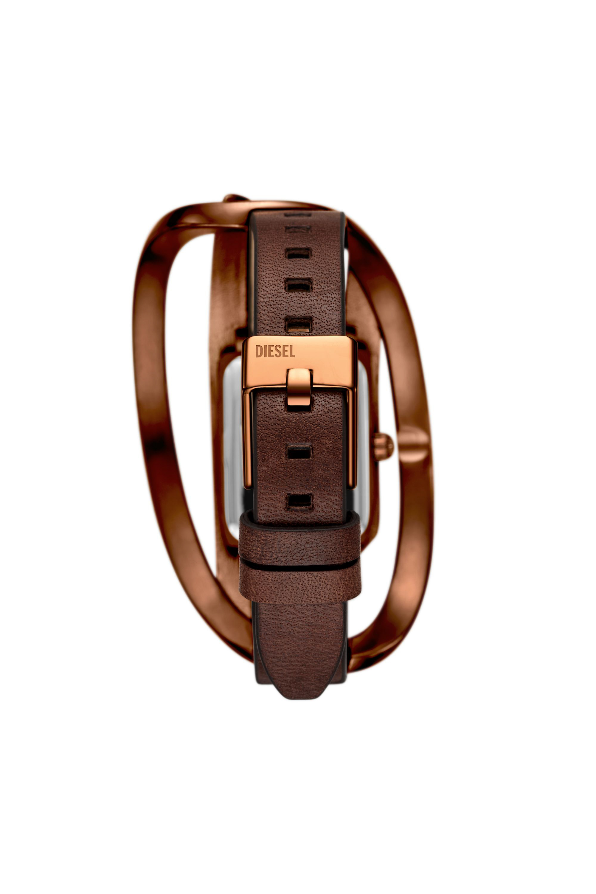 Diesel - DZ5630 WATCH, Orologio Wrap-D in pelle marrone Donna in Marrone - 2