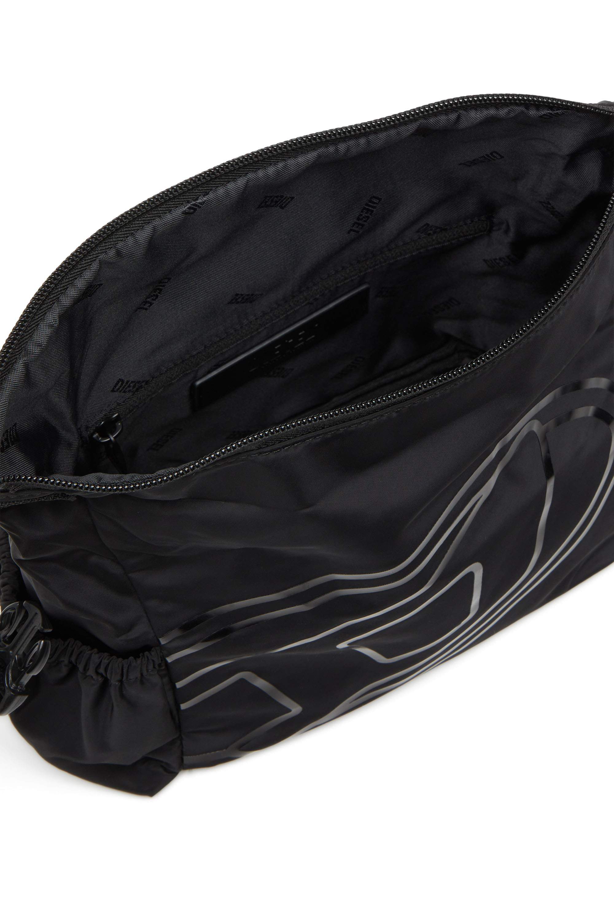 Diesel - DRAPE WASH BAG X, Beauty in nylon con stampa Oval D Uomo in Nero - 4