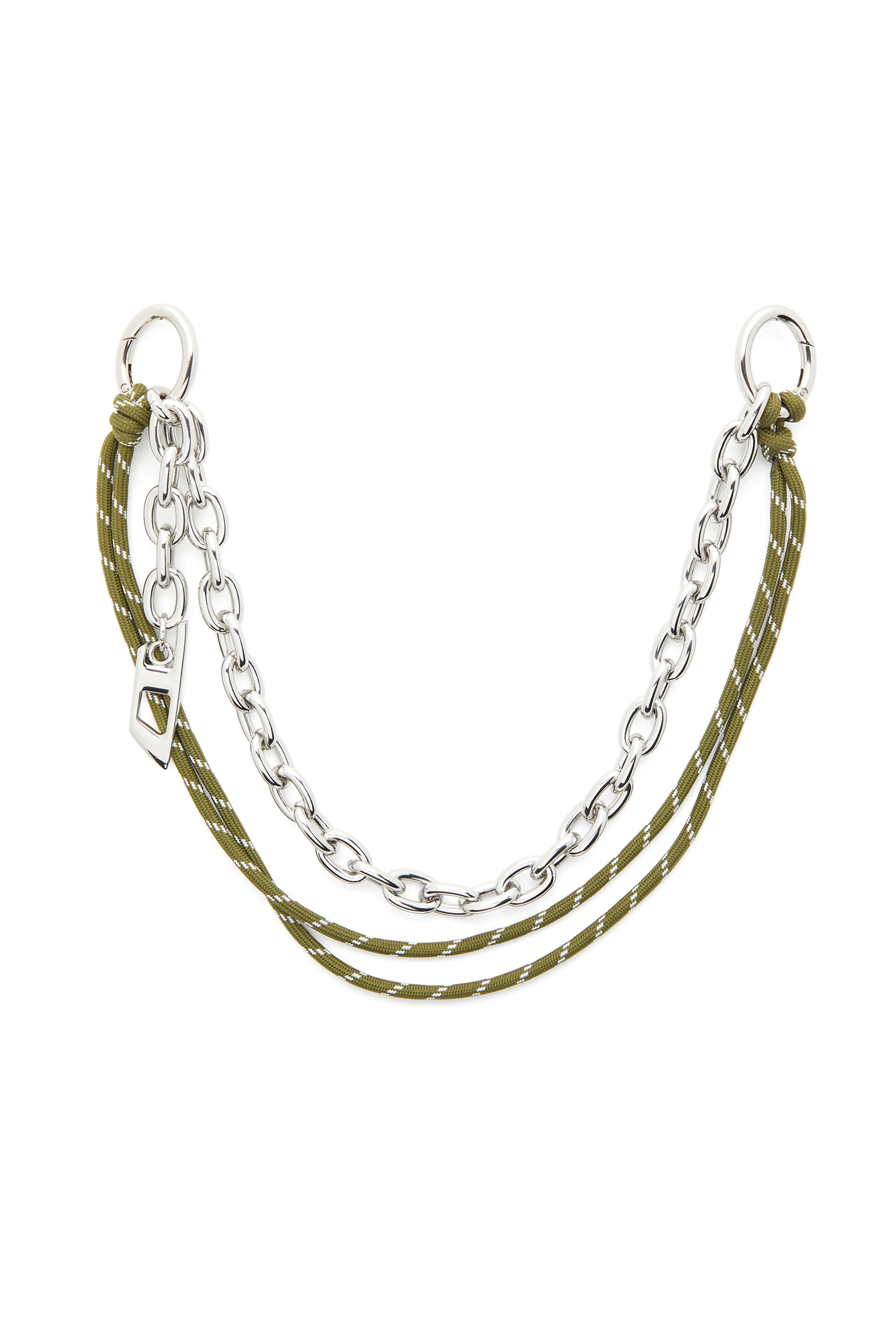 Diesel - CHAIN-D L, Unisex's Charm in chain and rope in Silver/Green - 1