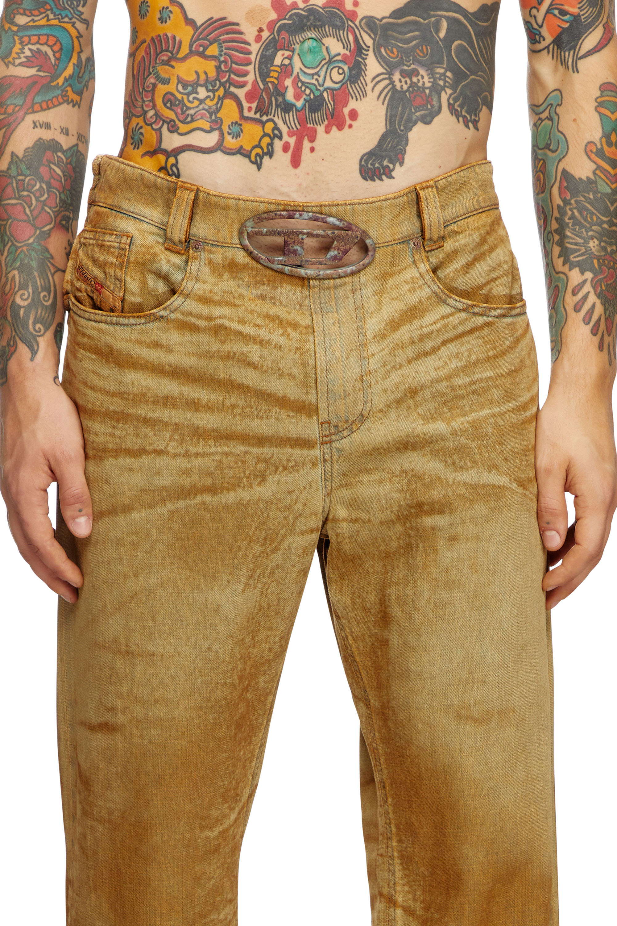 Diesel - Regular Jeans 2010 D-Macs 0AJET Uomo, Marrone Chiaro - Image 5