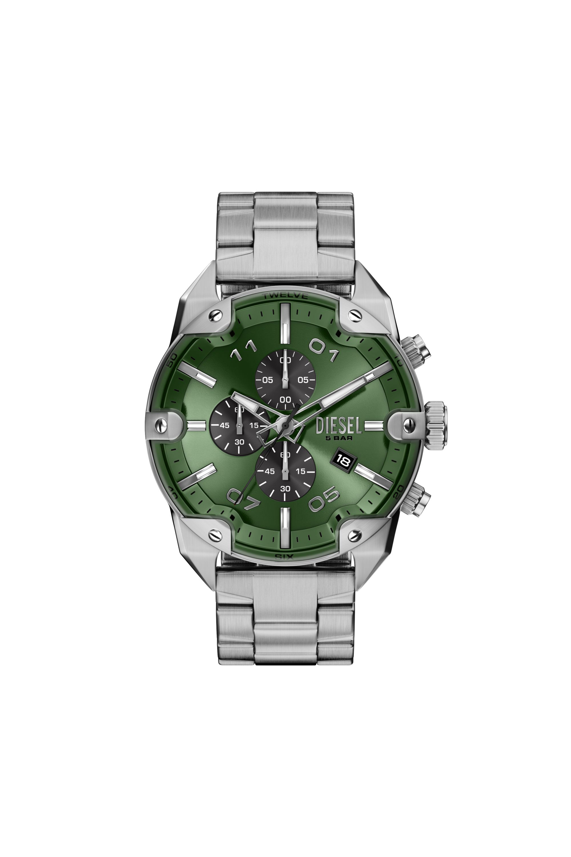 Diesel - DZ4712 WATCH, Orologio Spiked in acciaio inox con borchie Uomo in Argento - 1