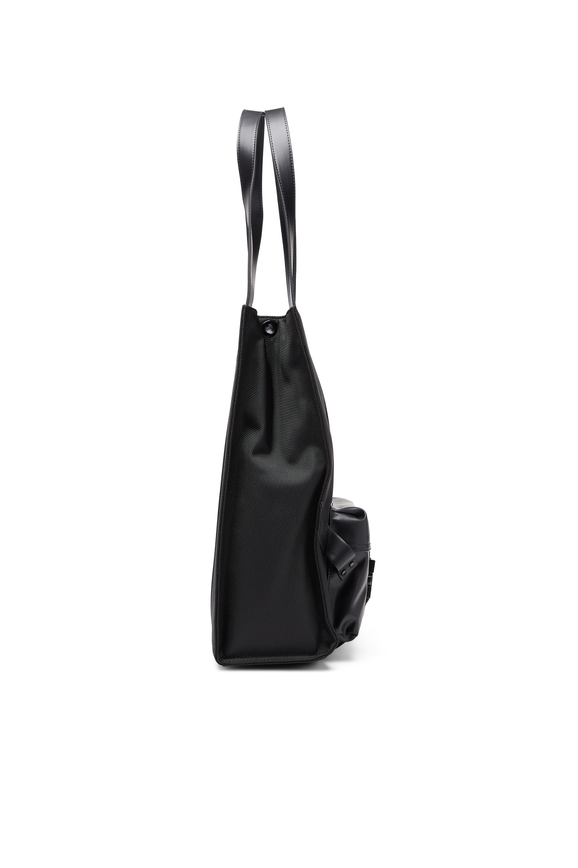 Diesel - MULTI-PKTS TOTE X, Multi-Pkts - Shopping bag con tasca frontale e zip Unisex in Nero - 4
