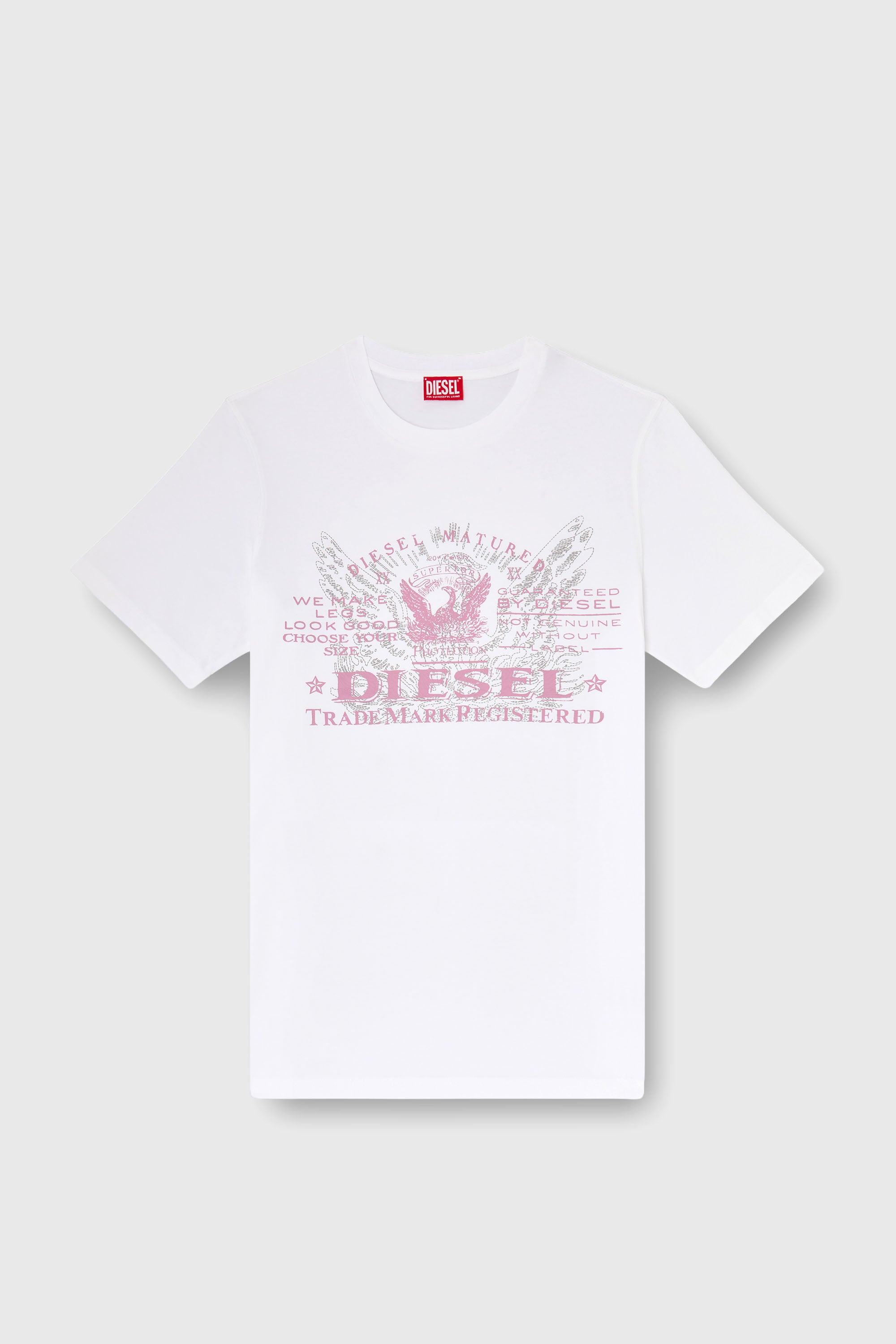 Diesel - T-JUST-FENIX-T92, T-shirt in cotone con stampa grafica Uomo in Bianco - 2