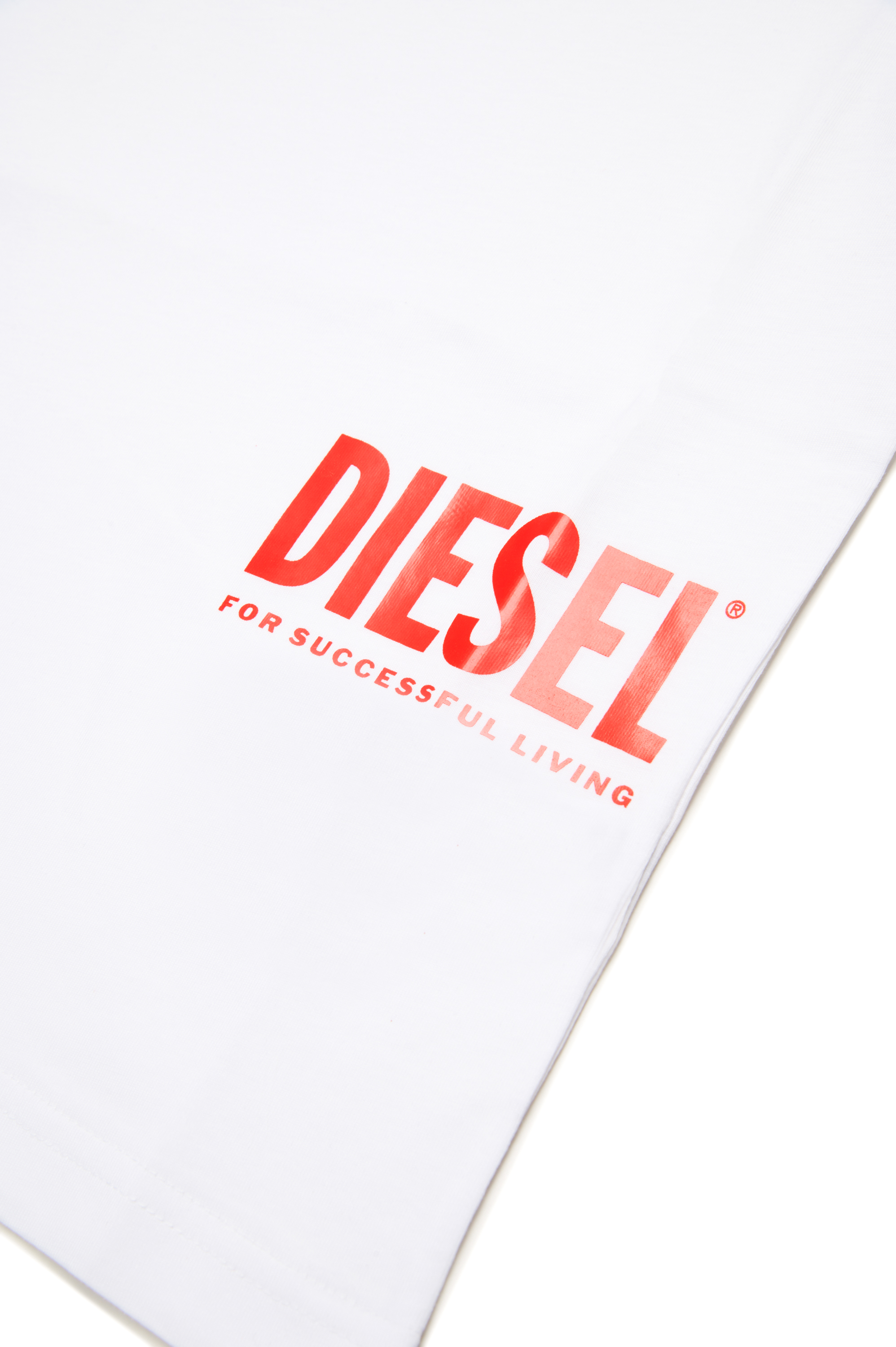 Diesel - MTFIND OVER, T-shirt con logo Biscotto Uomo in Bianco - 4