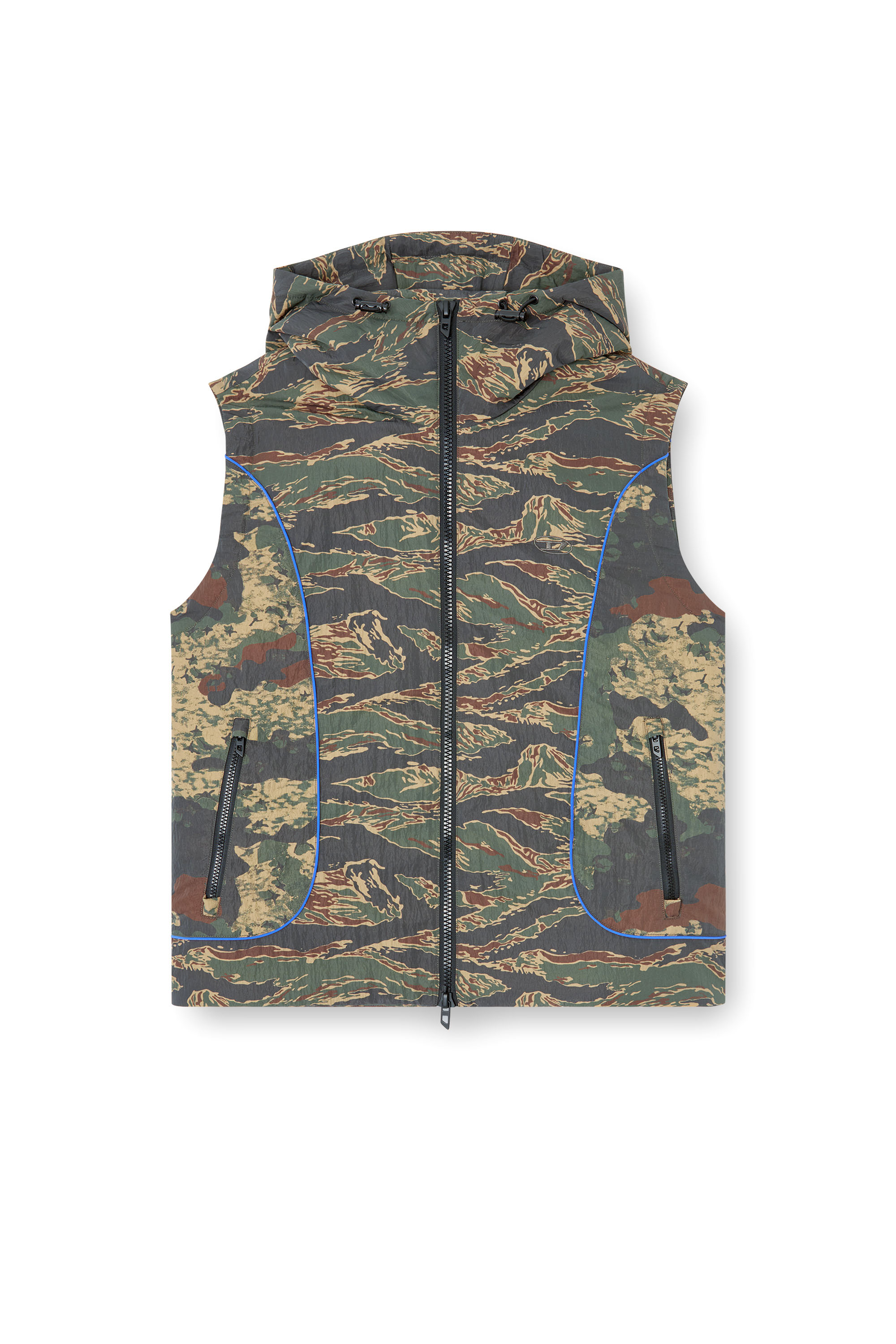 Diesel - J-OSTEND-SL-CAMU, Gilet con cappuccio e stampe camouflage Uomo in Multicolor - 2