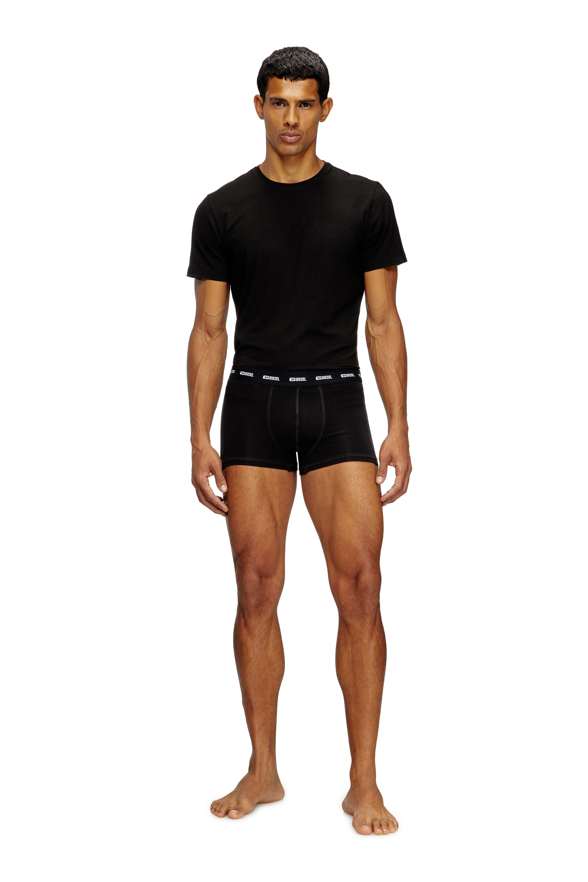 Diesel - RANDAL-D-MONO-2PACK, Set da due T-shirt in jersey fluido Uomo in Nero - 2