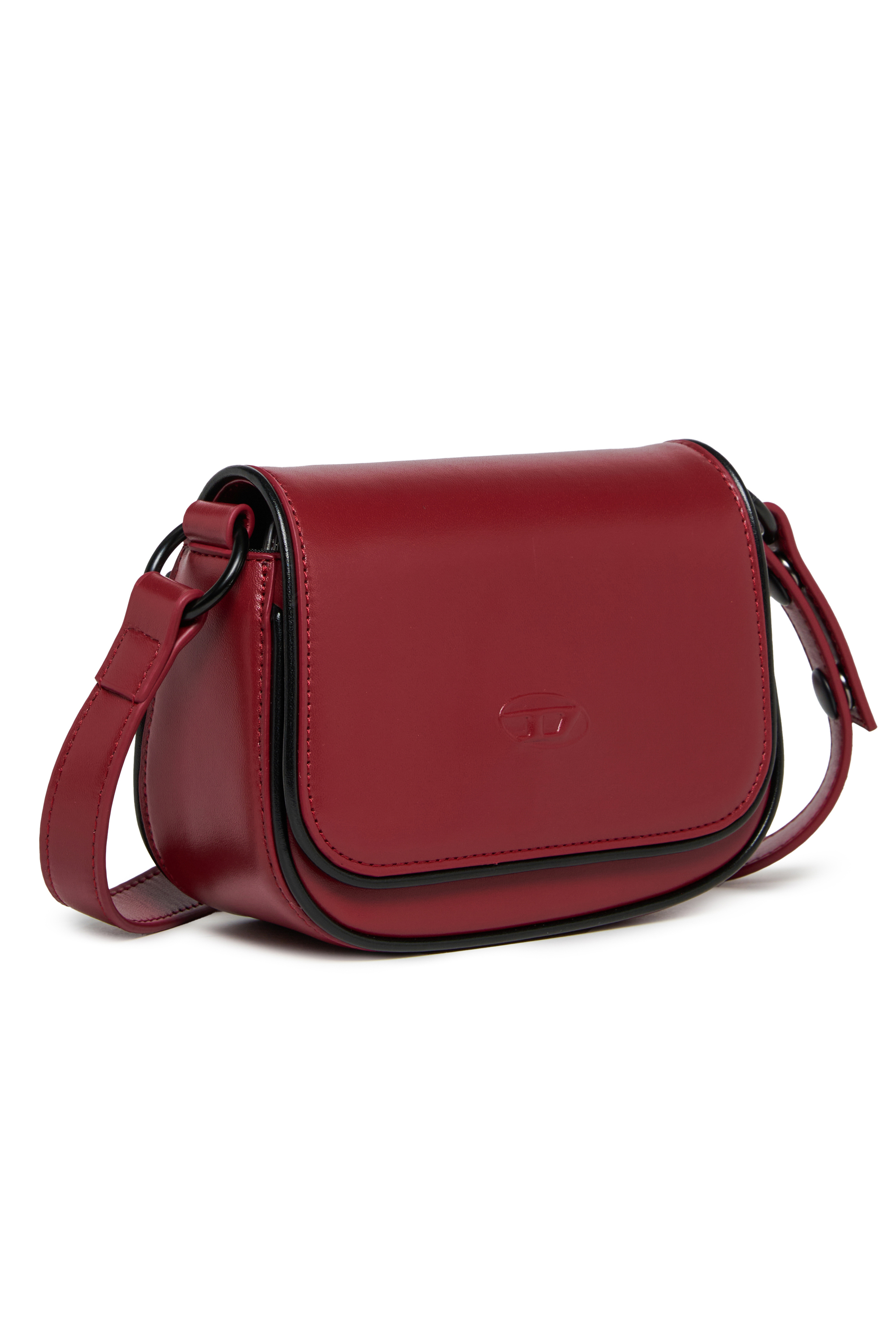 Diesel - WIRT, WIRT - Borsa a tracolla con logo Oval D embossato Donna in Rosso - 3