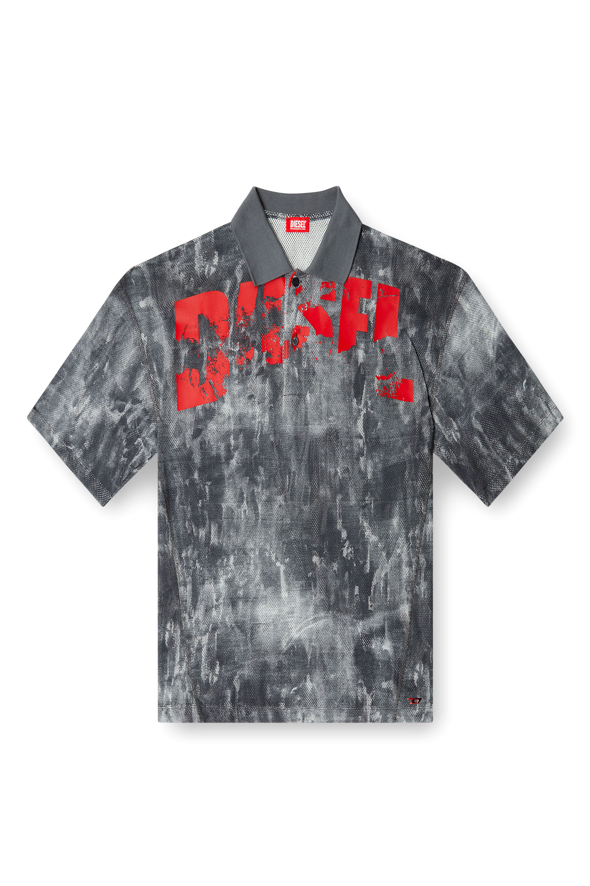 Diesel - TIMOTHEE-D-POP, Polo da mare in rete stampata Uomo in Multicolor - 4