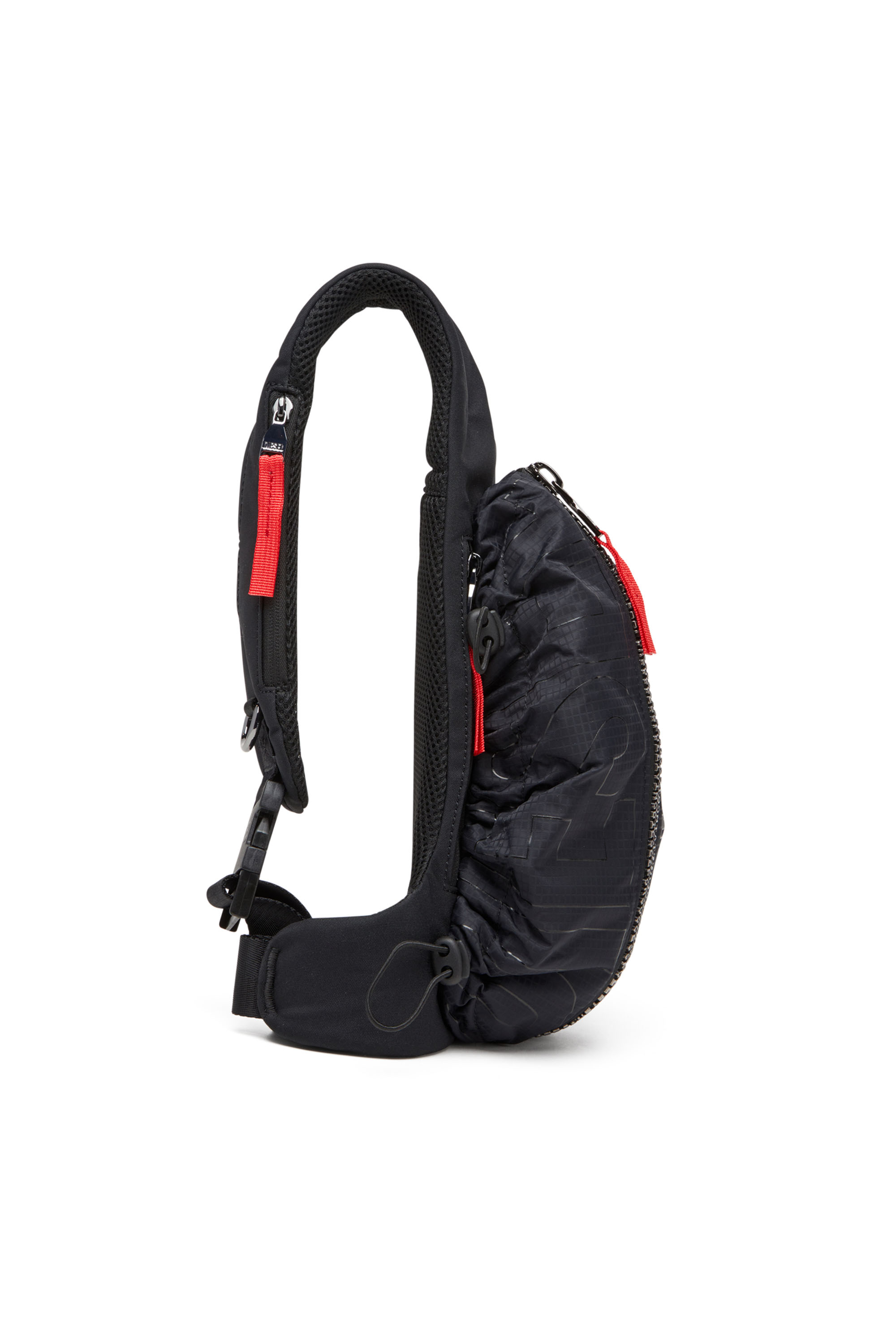 Diesel - ZIP-D CROSSBODY X, Zip-D-Borsa monospalla in shell jacquard Uomo in Nero - 4