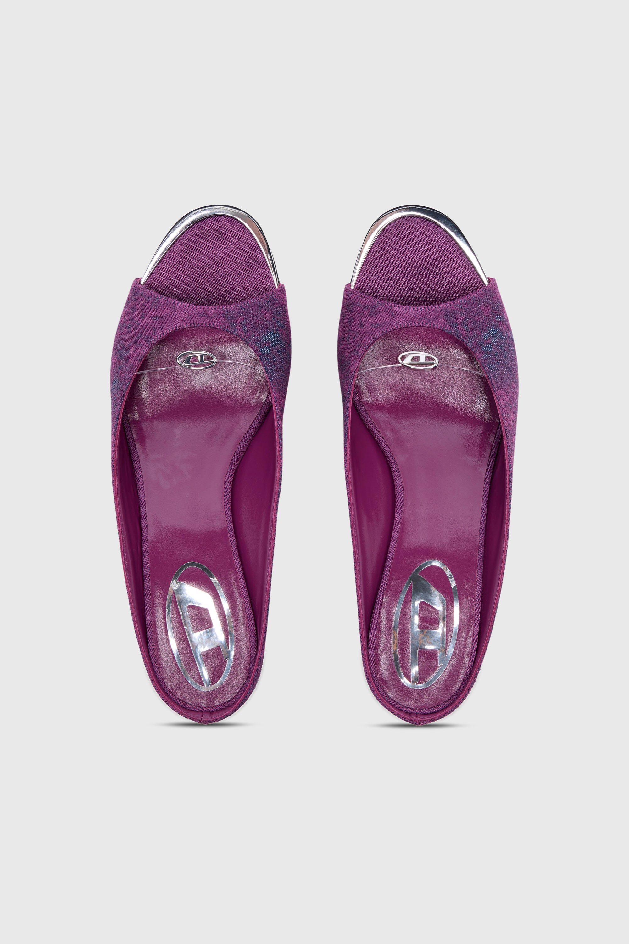 Diesel - D-DIAM'S-SA-40, D-Diam's-Mule in denim con Oval D sospeso Donna in Viola - 5