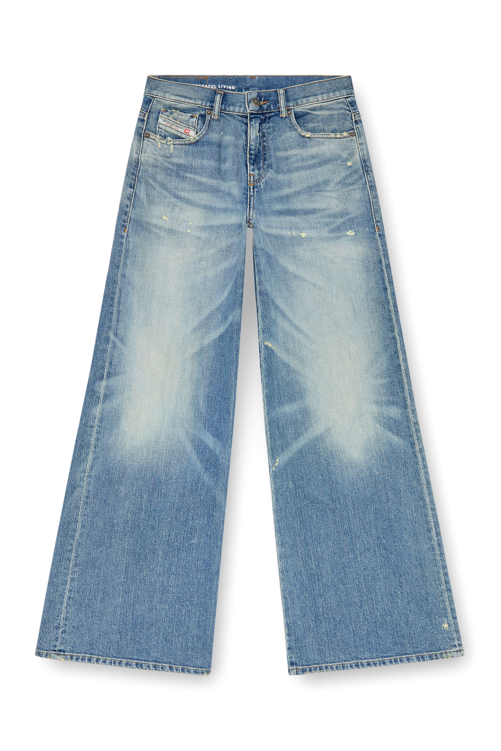 Diesel - Flare Jeans 1978 D-Akemi 09J44 Donna, Blu medio - Image 2