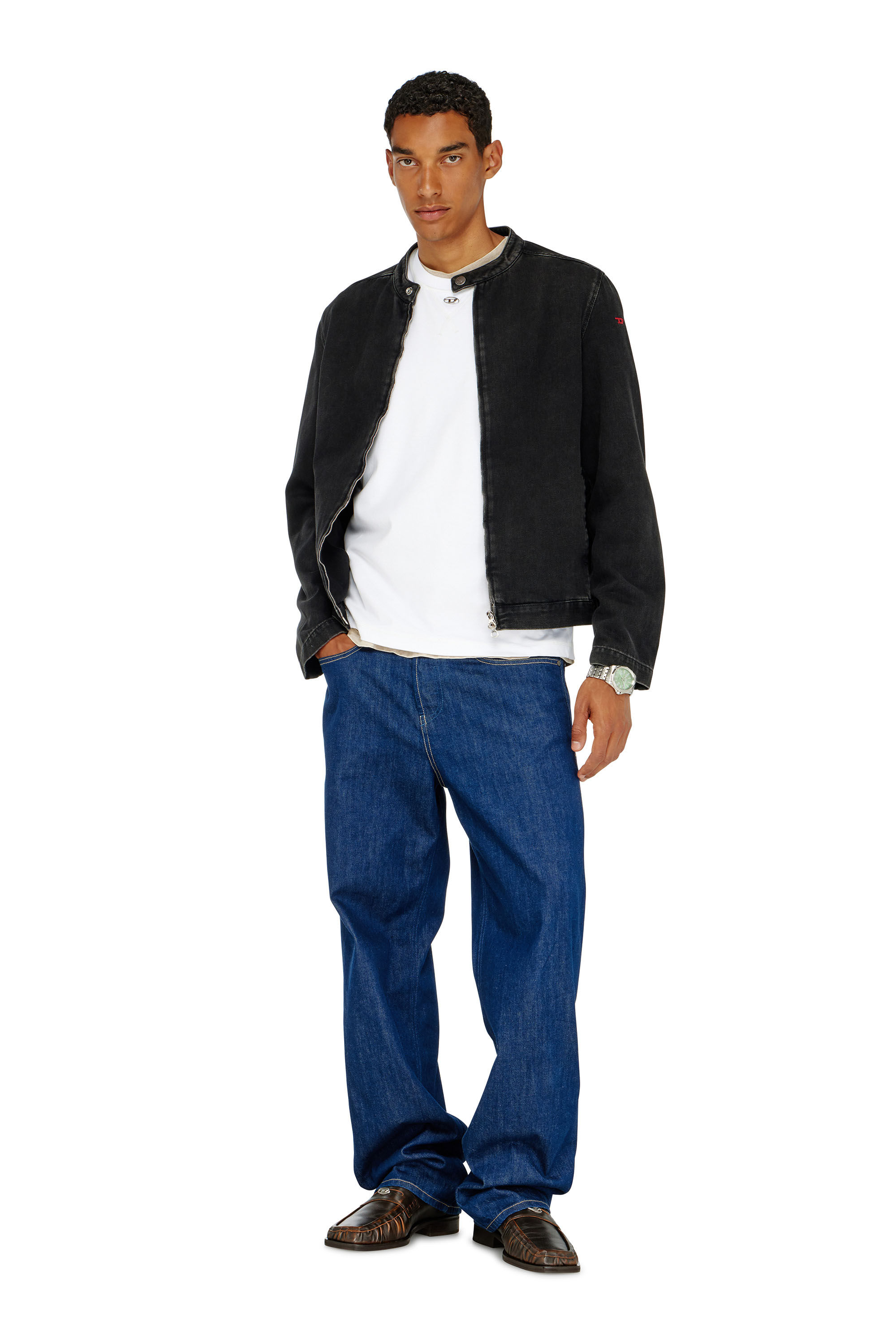 Diesel - T-MADJUST-TR, T-shirt regular con girocollo e Oval D Uomo in Bianco - 2