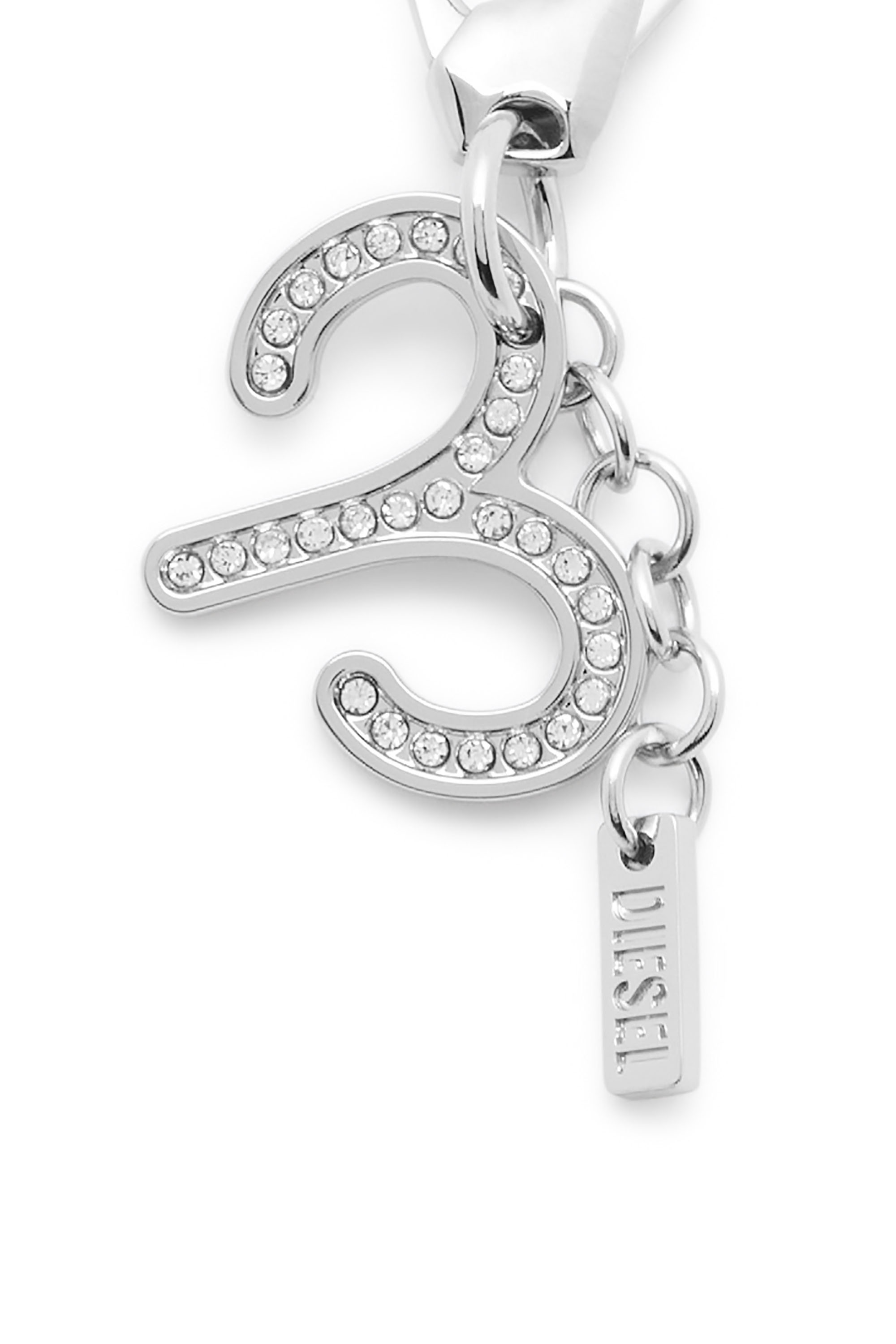 Diesel - CHARM ARIES, Charm zodiaco Ariete in metallo con strass Unisex in Argento - 3