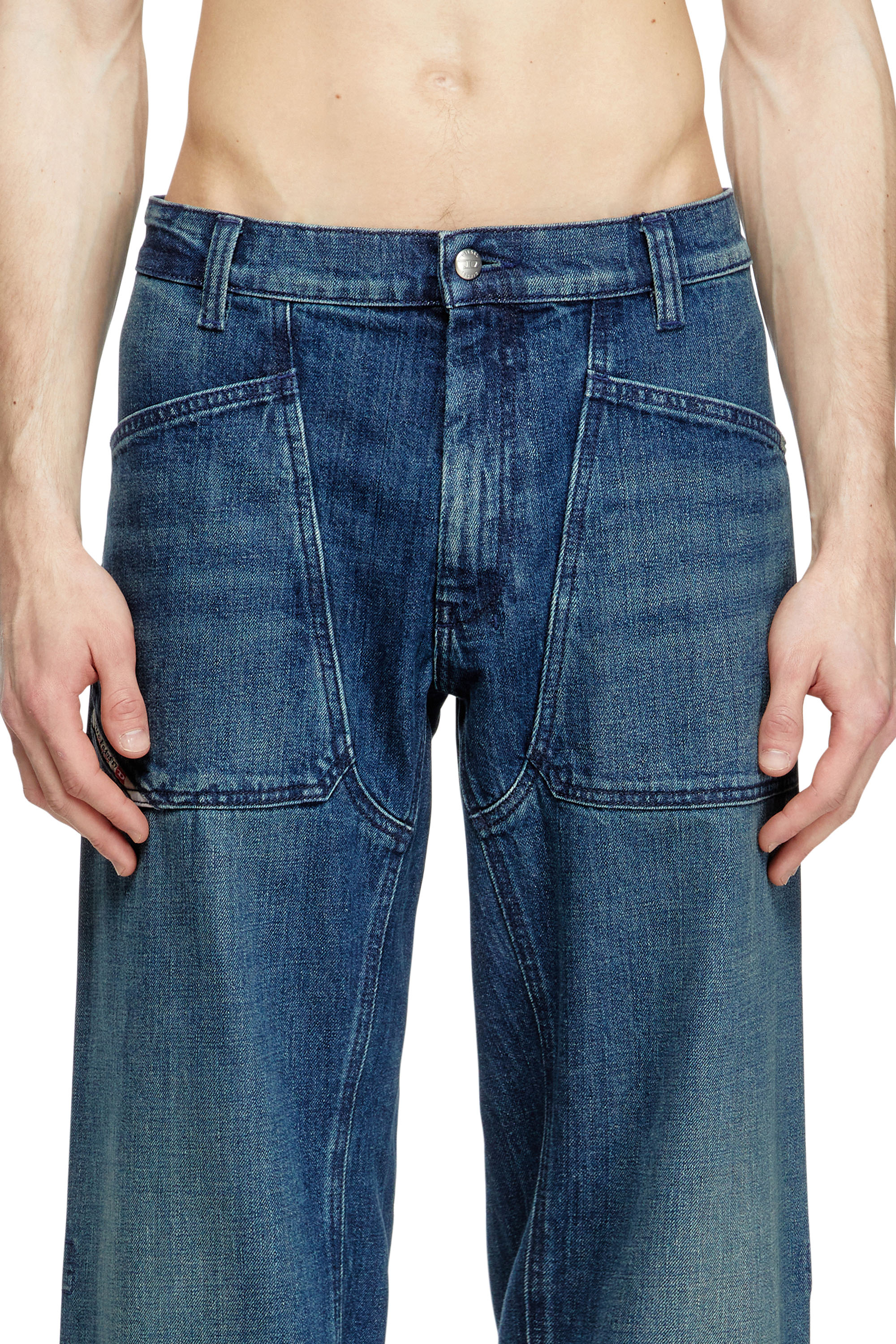 Relaxed Jeans D-Zeta 0DBDS, Blu Scuro Diesel - Relaxed Jeans D-Zeta 0DBDS Uomo, Blu Scuro - Image 5