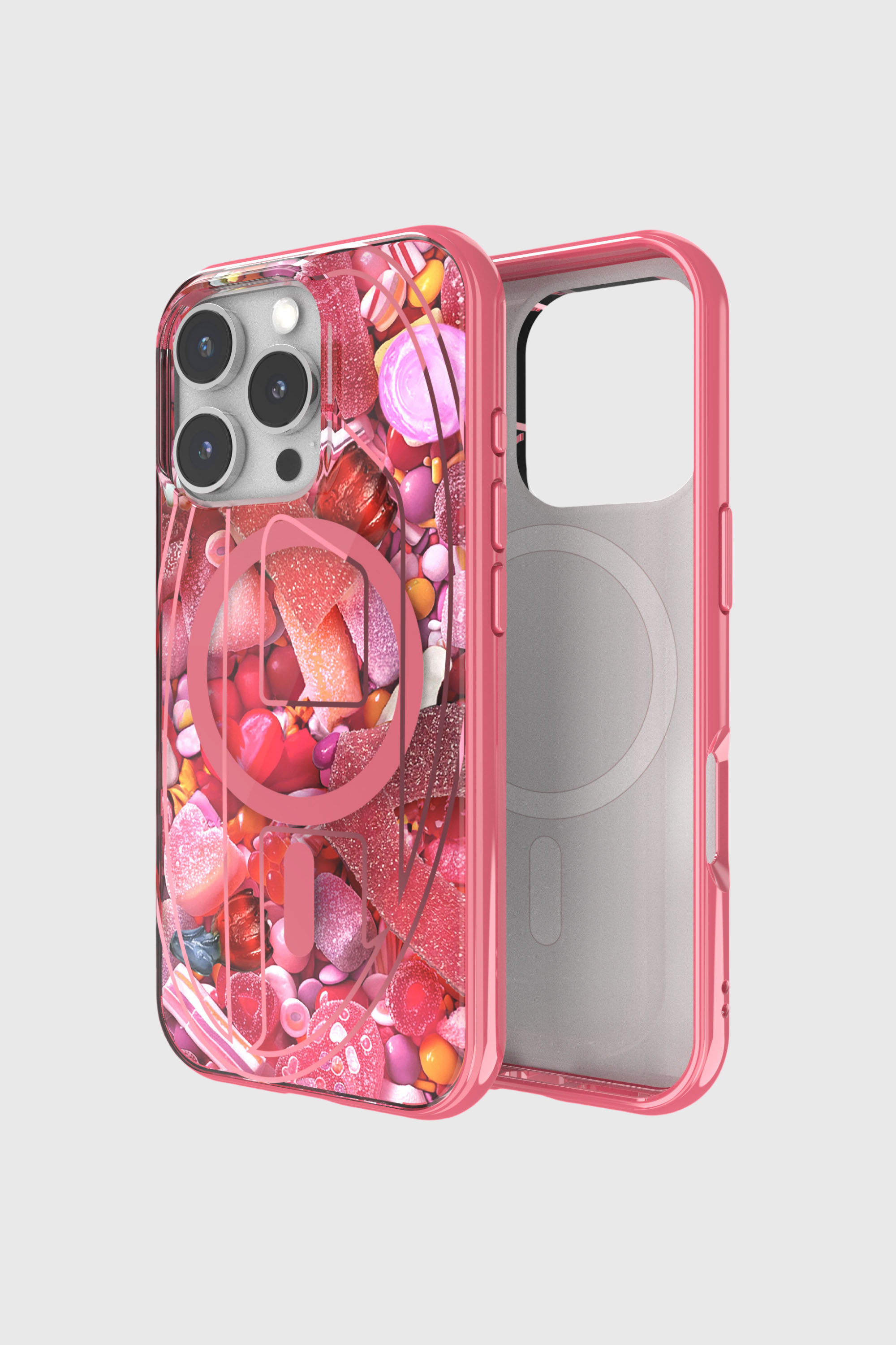 Anlalish Custodia Traslucida Per IPhone 17 Pro – Con Supporto Fotocamera Nascosto, MagSafe, Antiurto E Bordi Rialzati (Rosa)