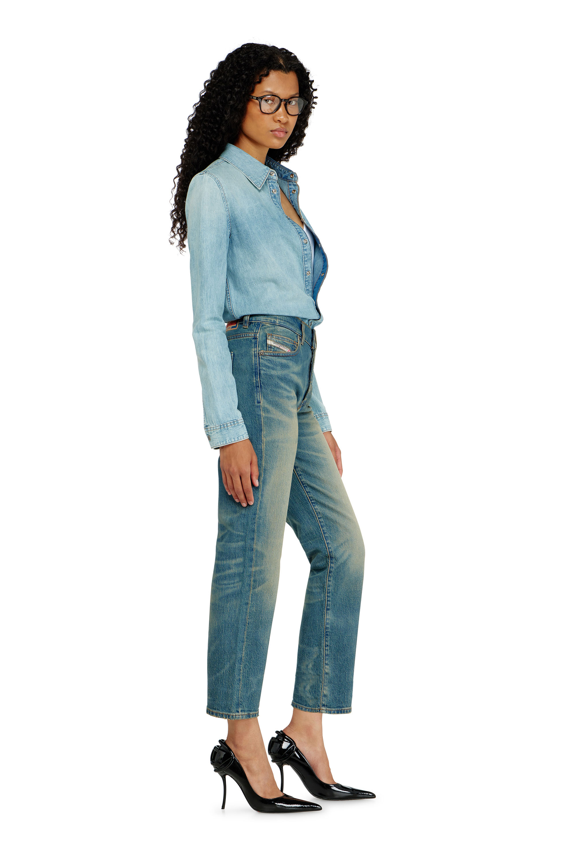 Diesel - Woman's Regular Jeans 1981 D-Went 0KBBP, Medium blue - 3