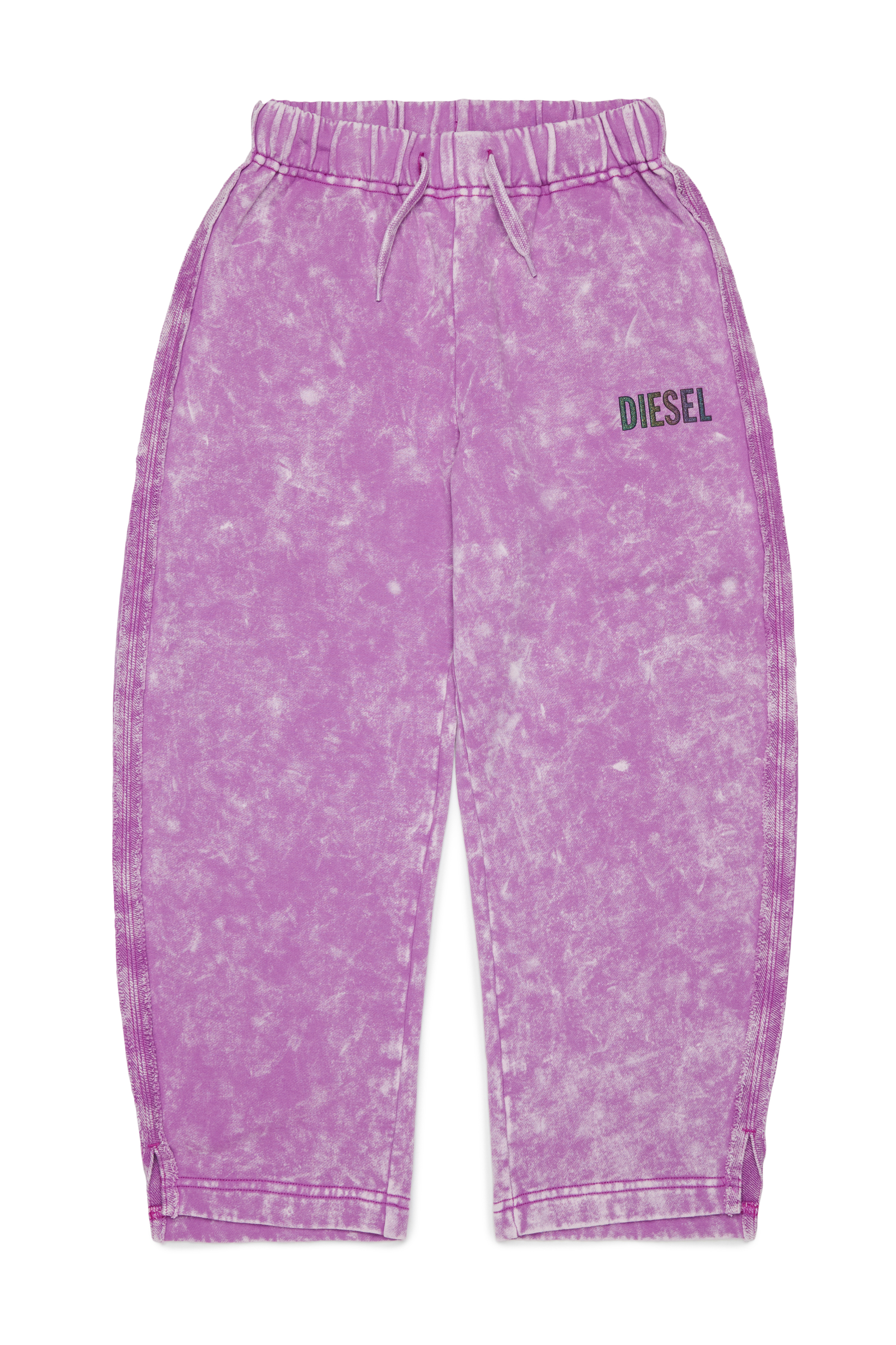 Diesel - PLOXY, Pantaloni in cotone effetto marmorizzato Donna in Viola - 1