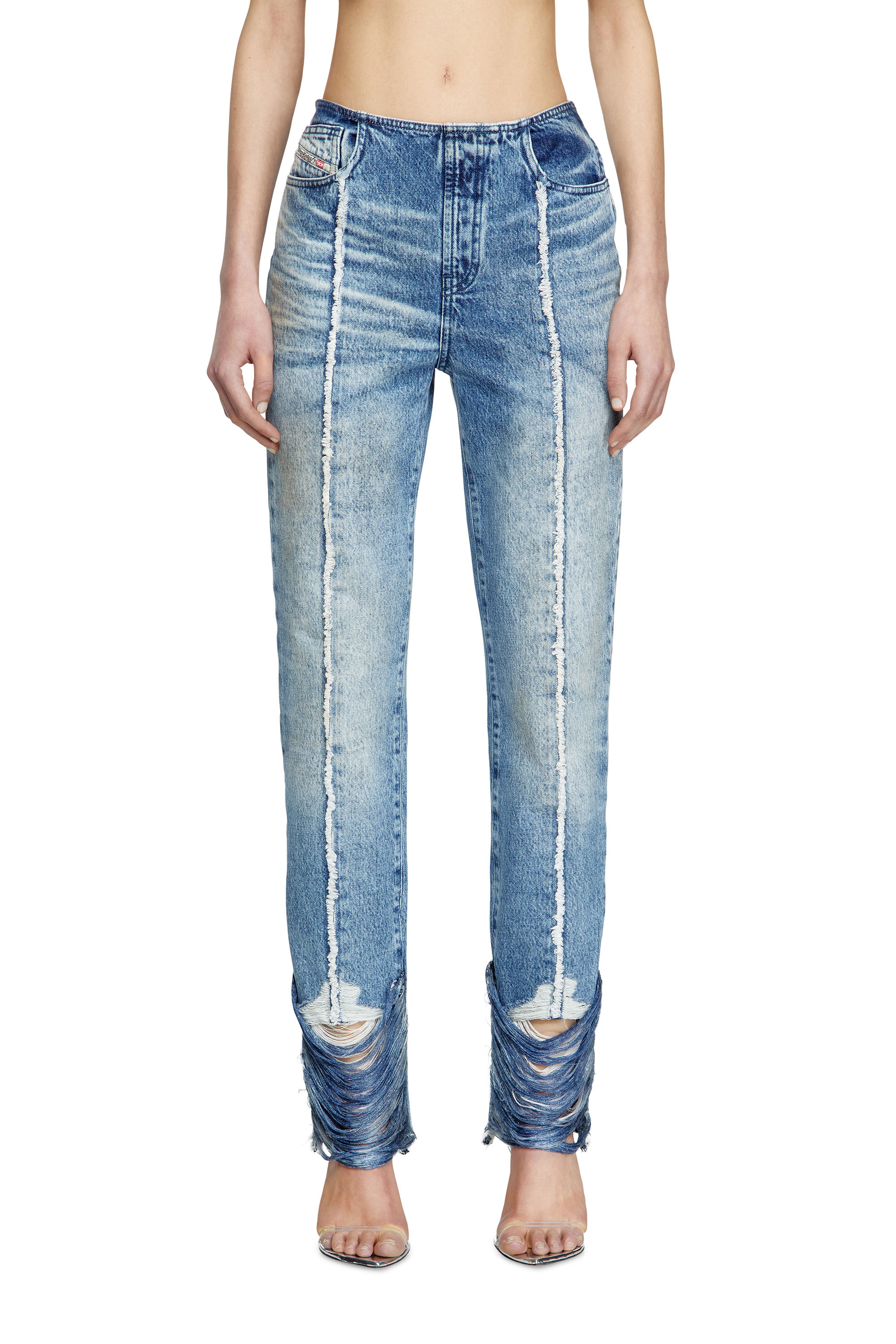 Diesel - Bootcut Jeans D-Ginna 0CMBM Donna, Blu medio - Image 2