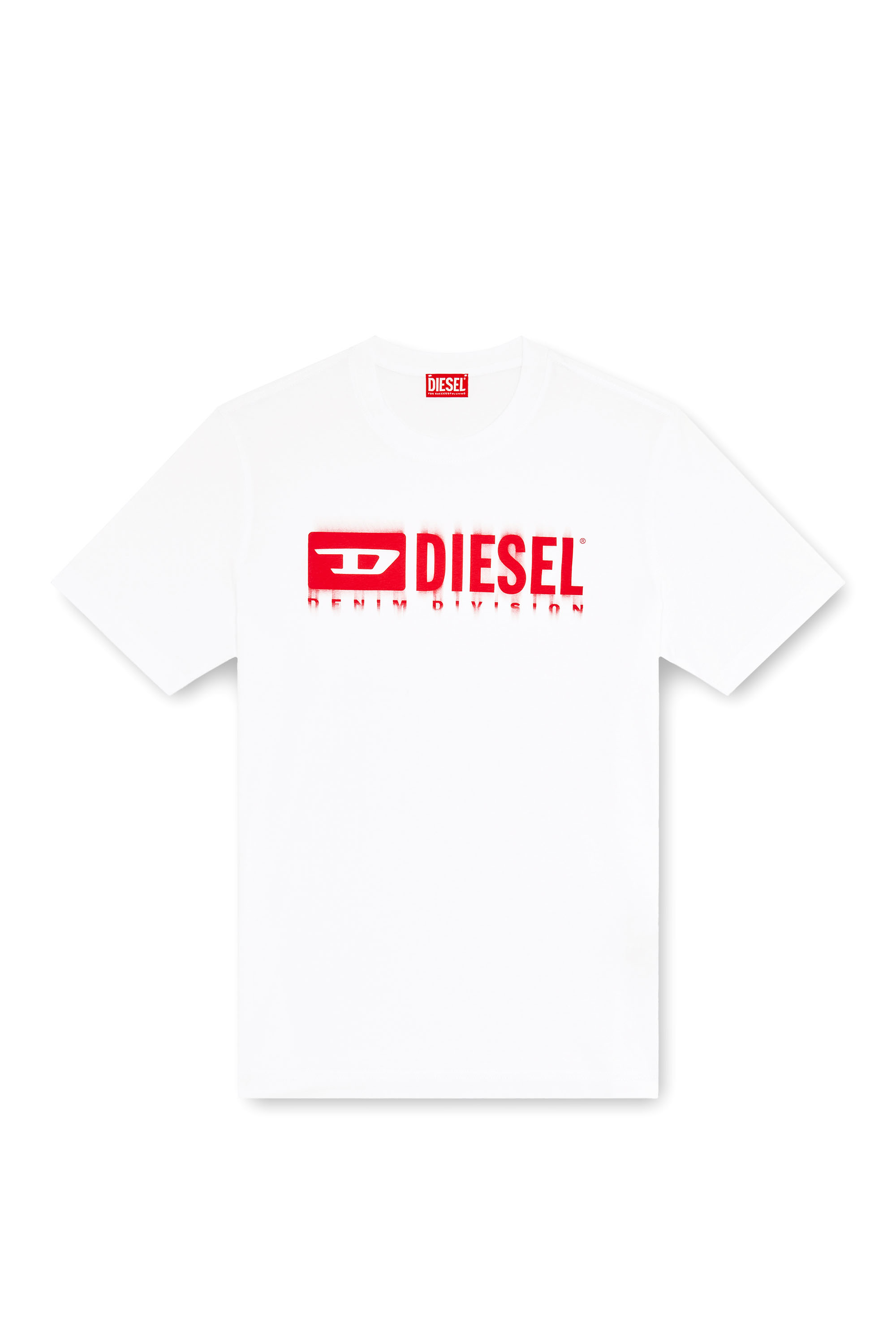 Diesel - T-ADJUST-Q7, Man's T-shirt with blurry Diesel logo in White - 3