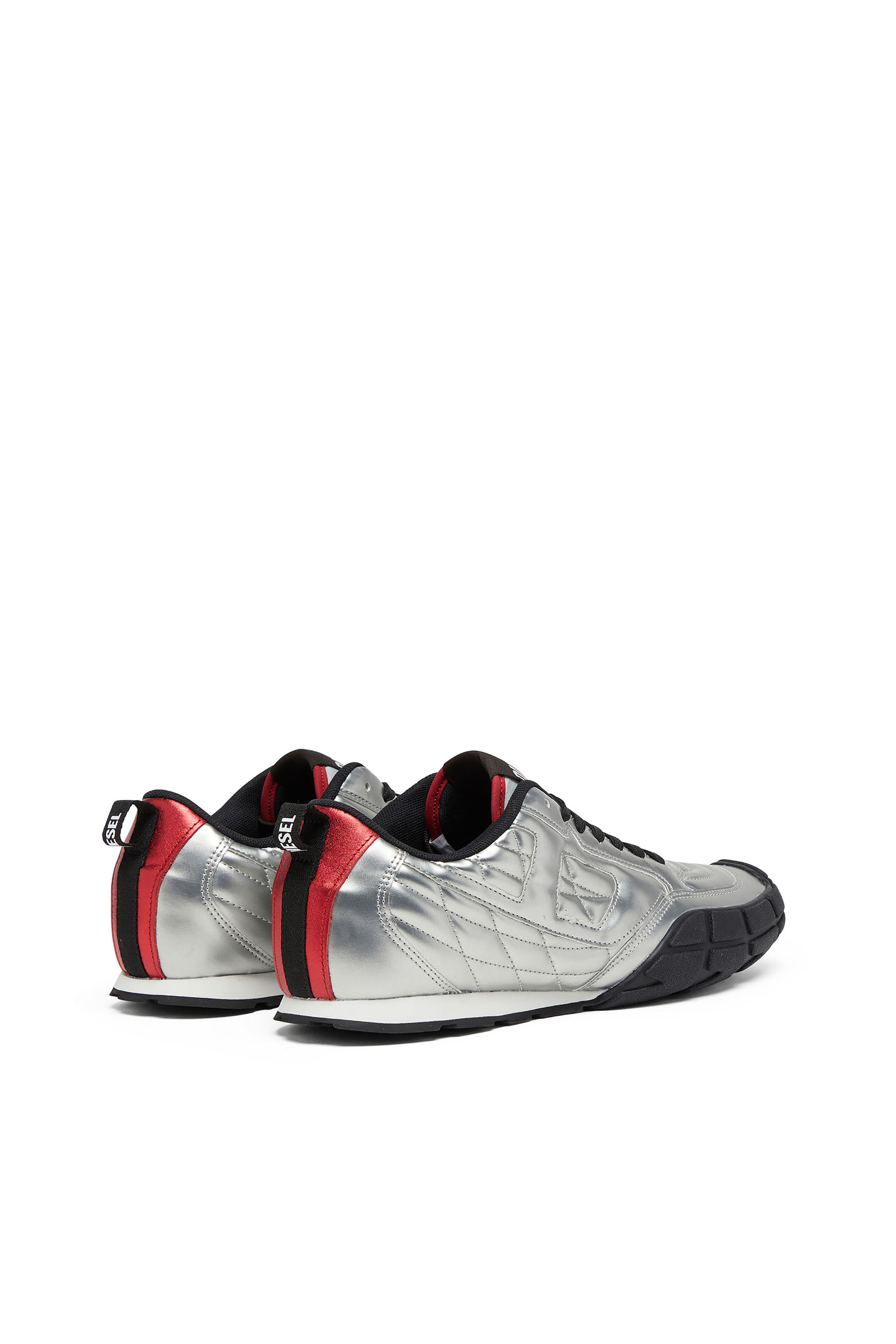 Diesel - S-PAGODHA LOW, S-Pagodha-Sneaker metallizzate trapuntate Uomo in Argento - 4