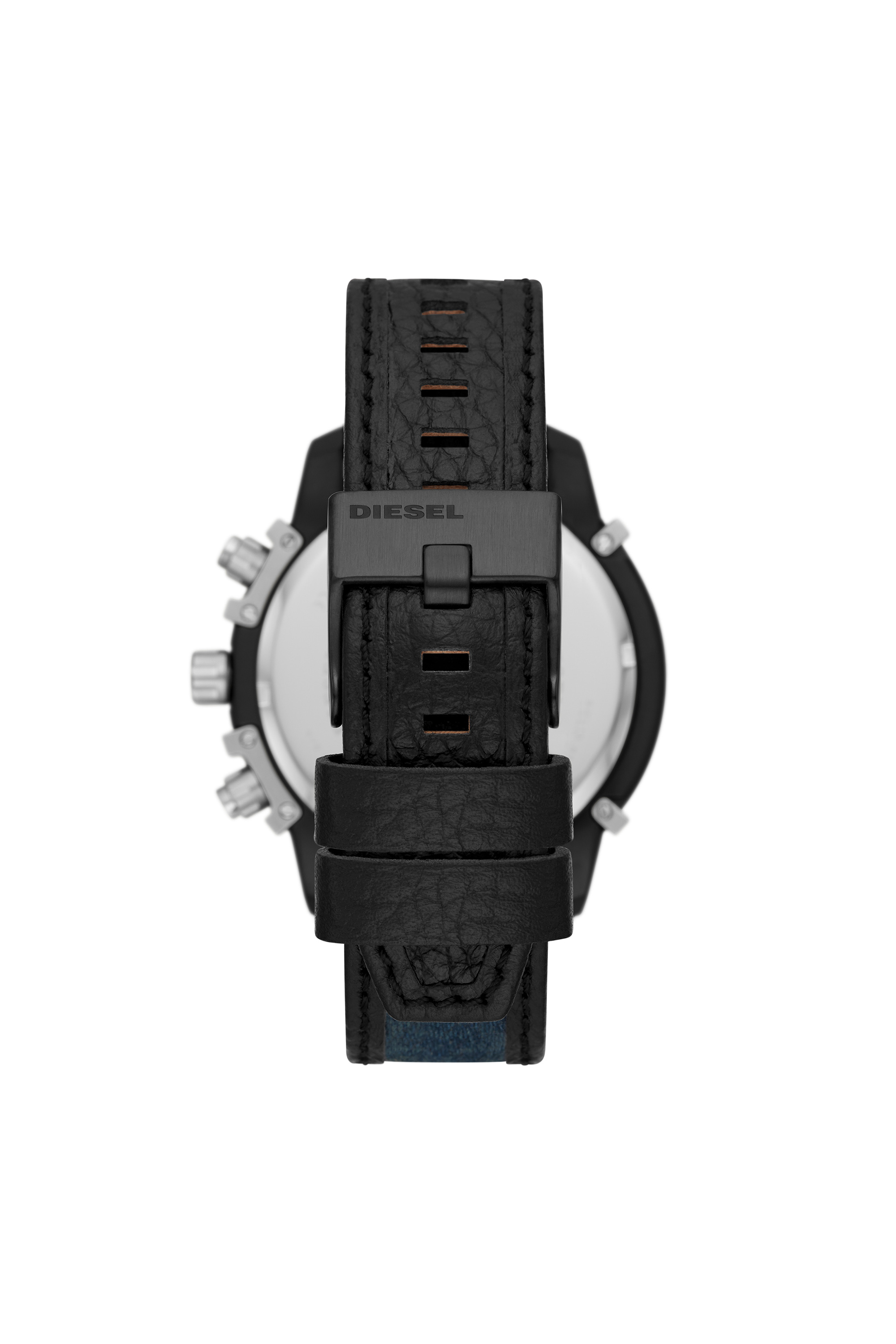 Diesel - DZ4572, Orologio Griffed con cinturino in pelle e denim bicolore Uomo in Blu - 2