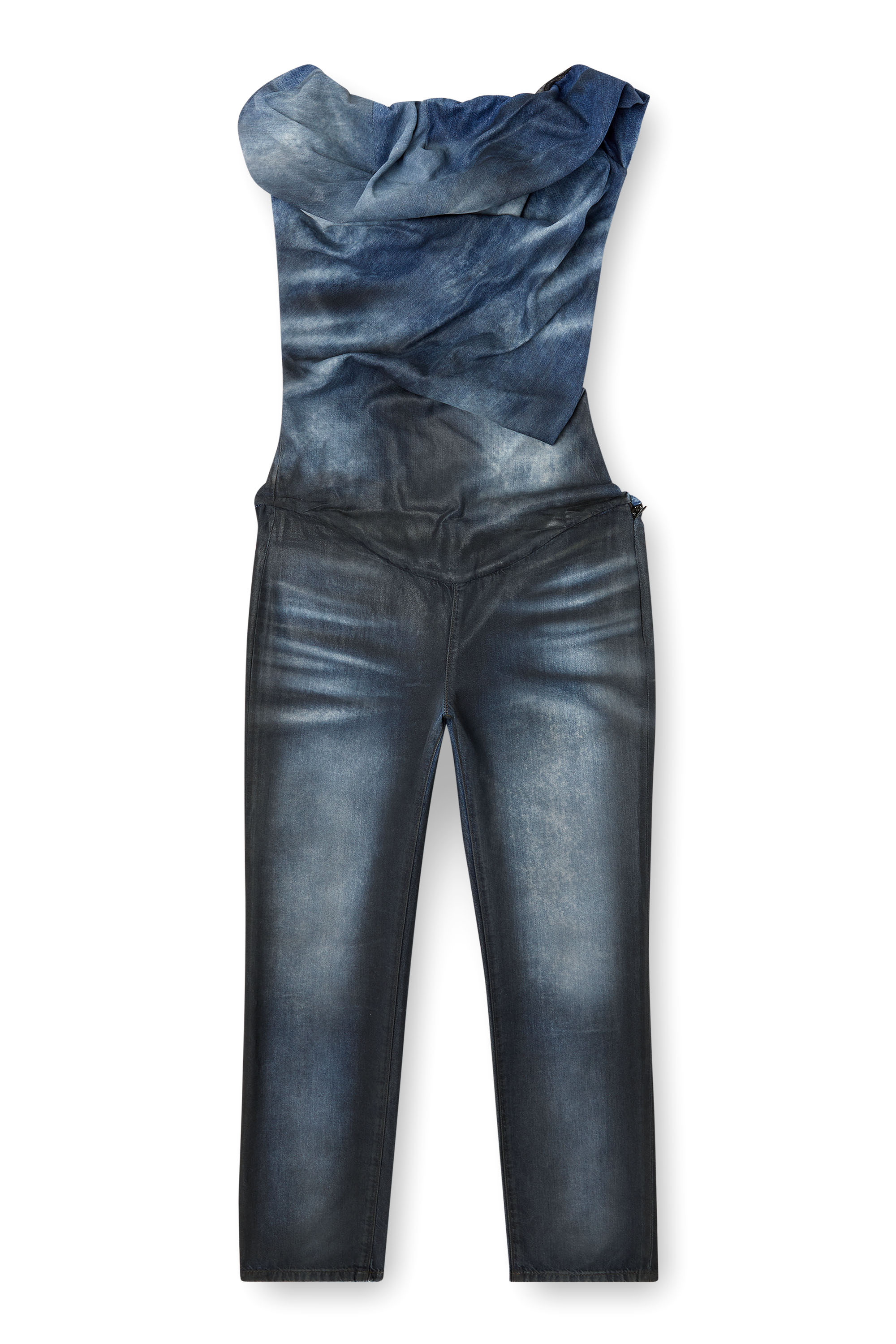 Diesel - DE-CLODIA-FSG, Jampsuit in denim Tencel lucido Donna in Blu - 1