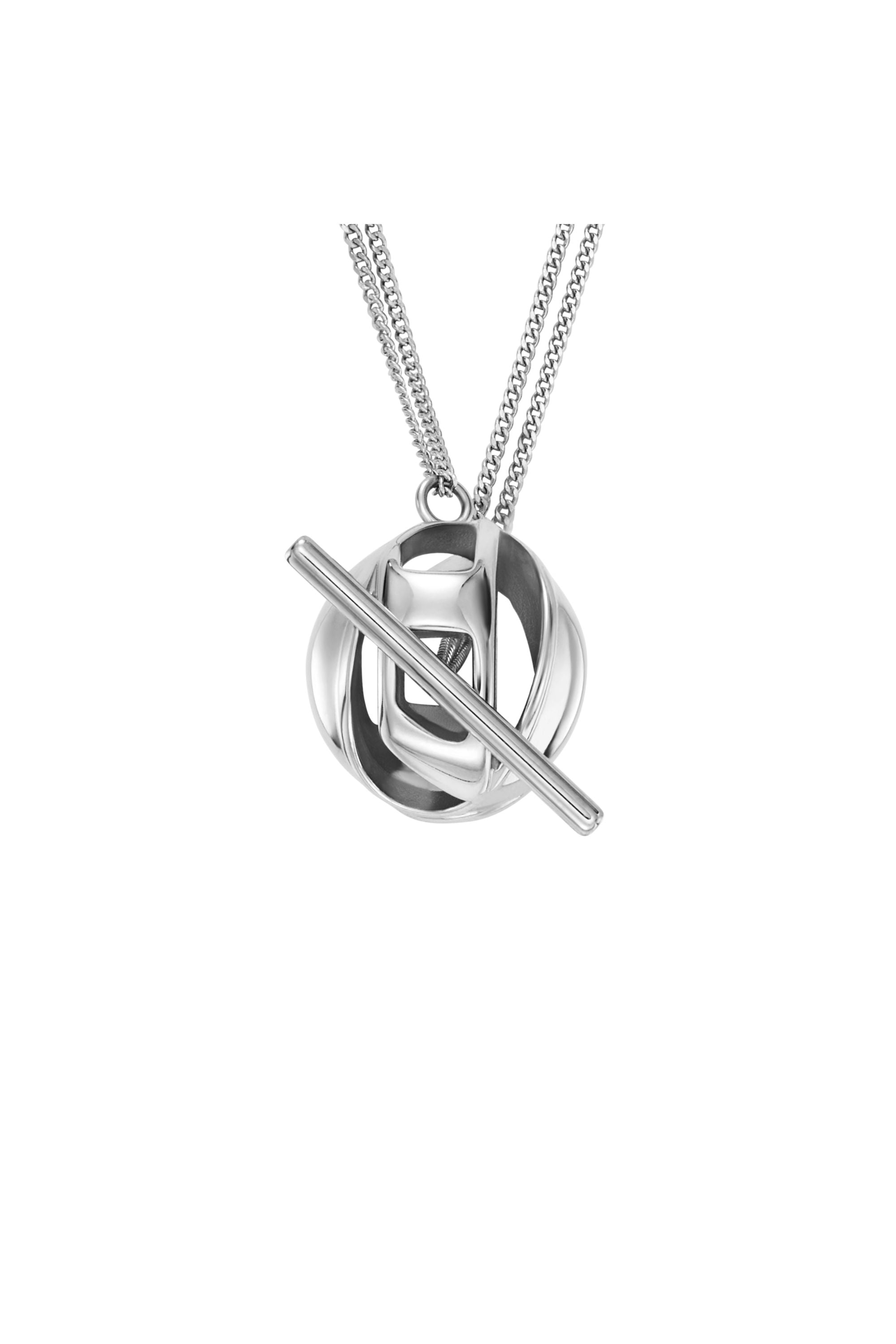 Diesel - DX1716040, Collana con pendente in acciaio inox Unisex in Argento - 2